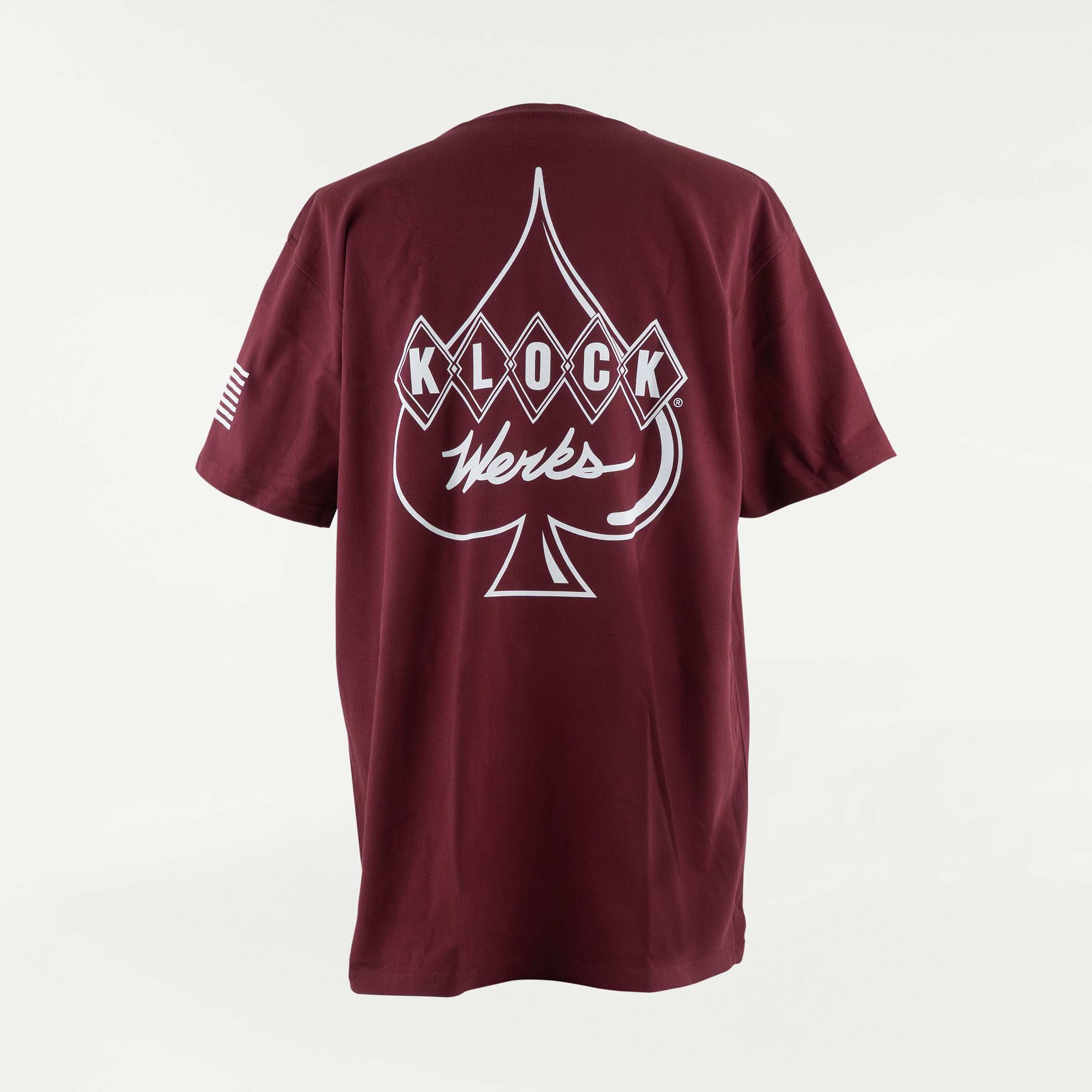 Star Spangled Banner Burgundy T-Shirt (Back - Burgundy)