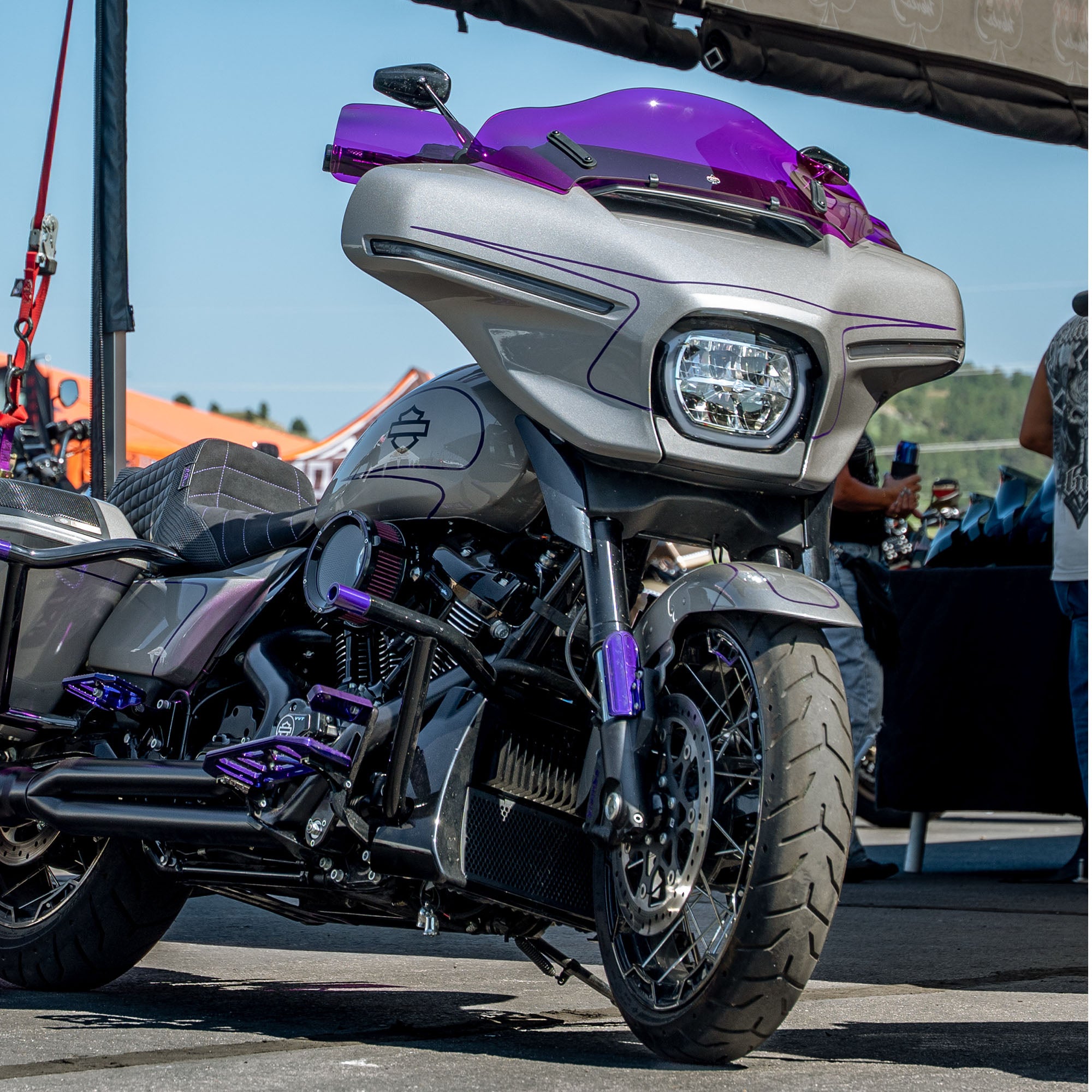 Purple Flare Hand Guards for Harley-Davidson Motorcycle(Purple (Acrylic))