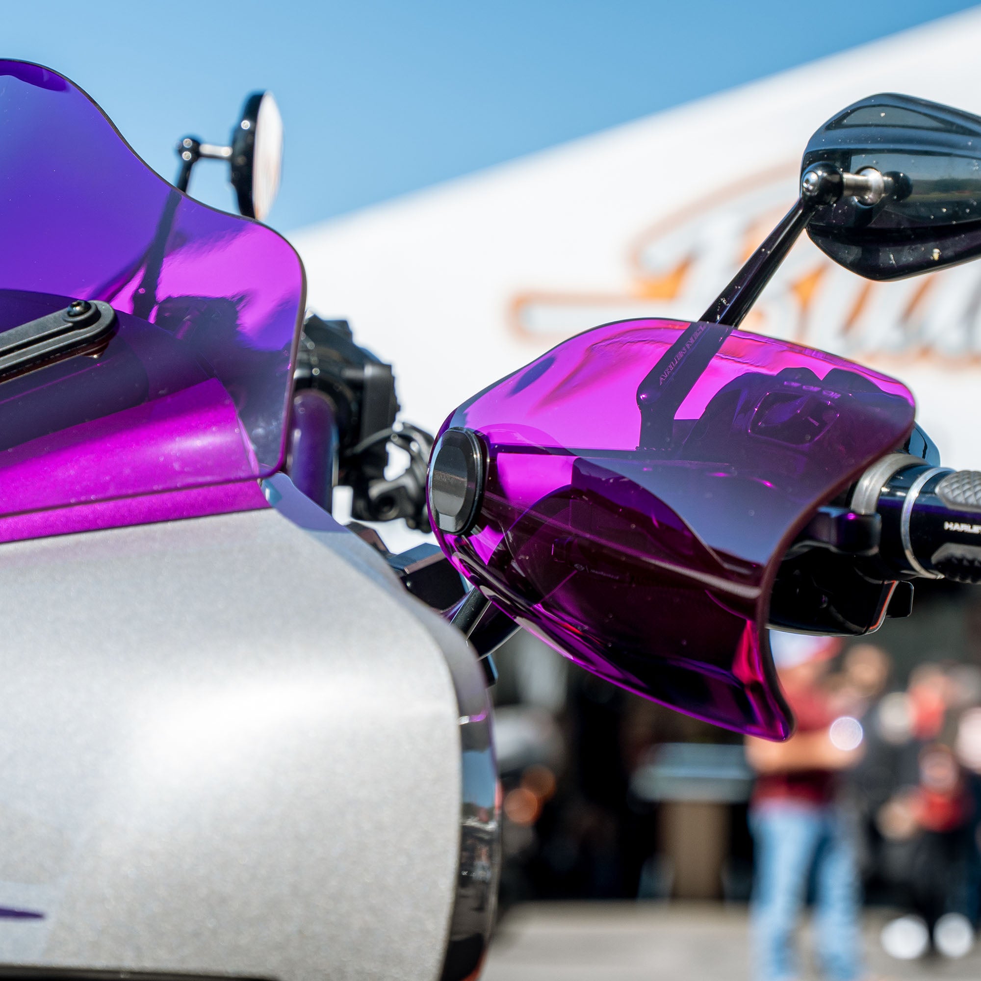 Purple Flare Hand Guards for Harley-Davidson Motorcycle(Purple (Acrylic))