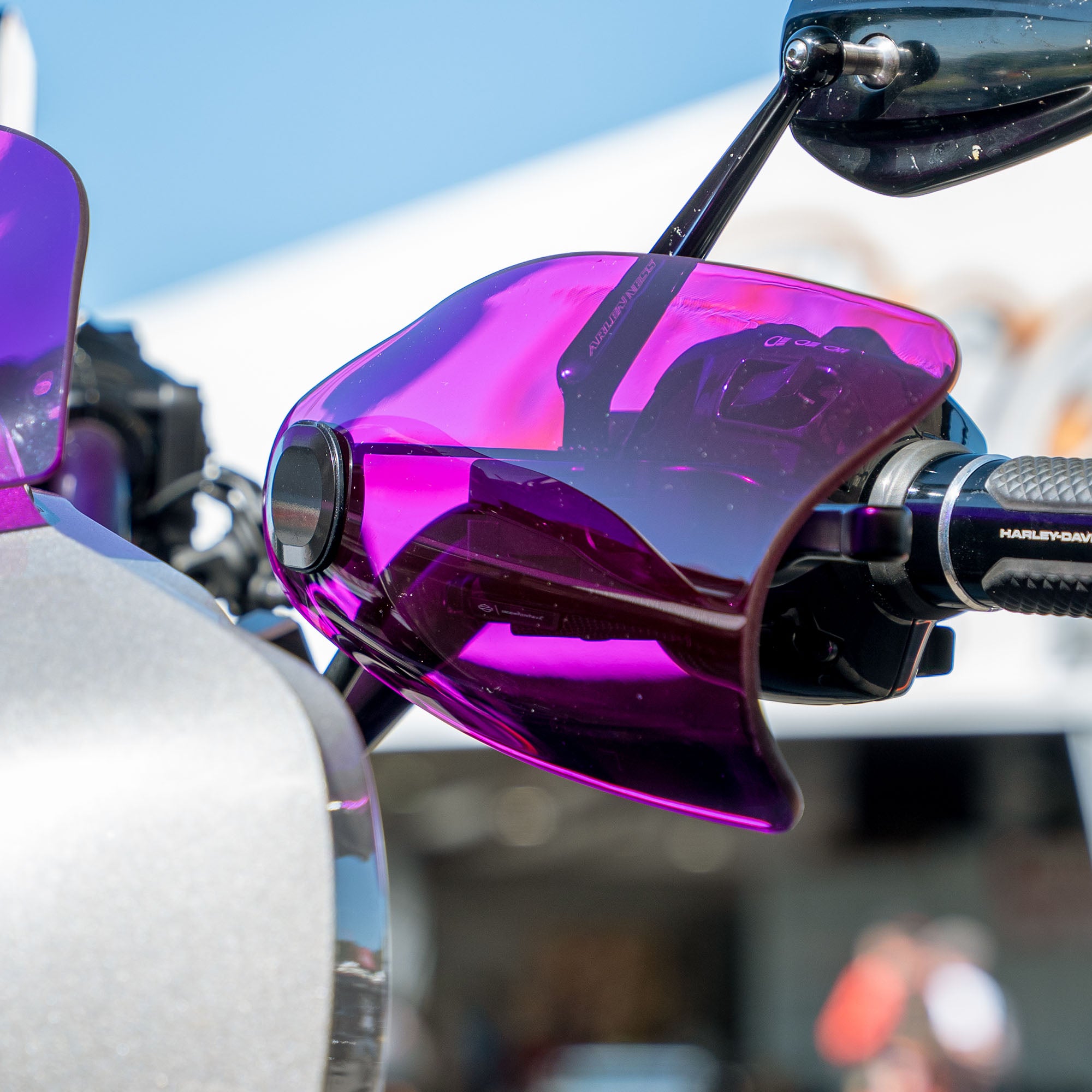 Purple Flare Hand Guards for Harley-Davidson Motorcycle(Purple (Acrylic)) 