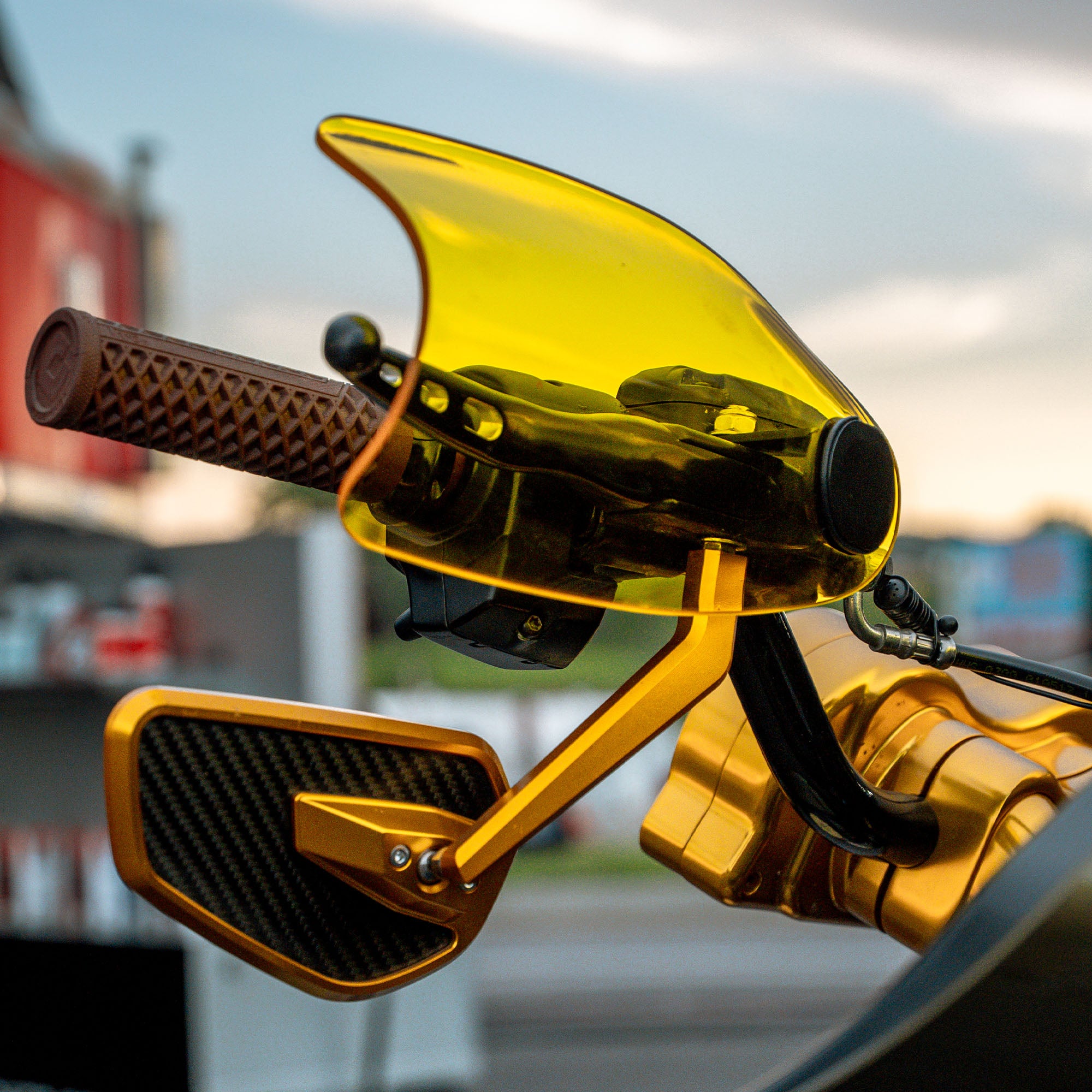 Yellow Flare Hand Guards for Harley-Davidson Motorcycle(Yellow (Acrylic))
