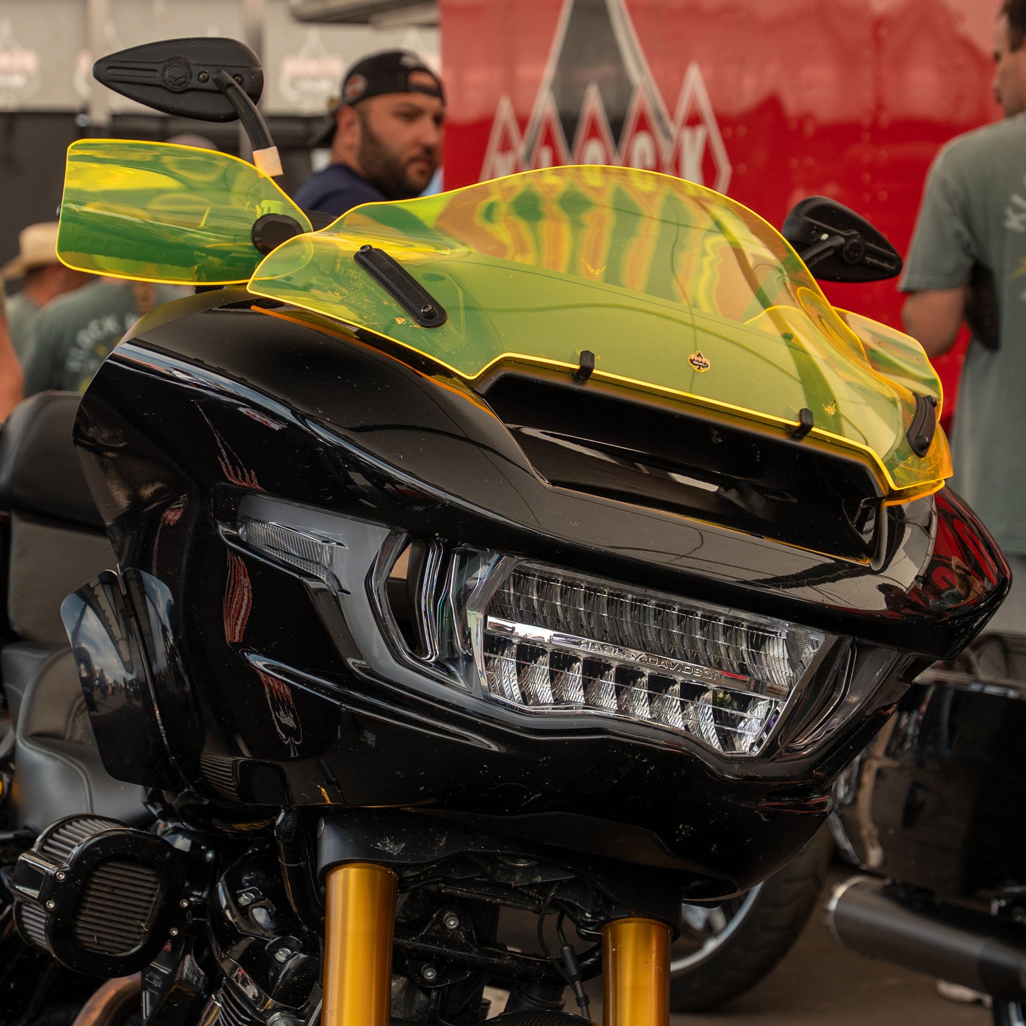 Yellow Ice Flare Hand Guards for Harley-Davidson Motorcycle(Yellow Ice (Acrylic))