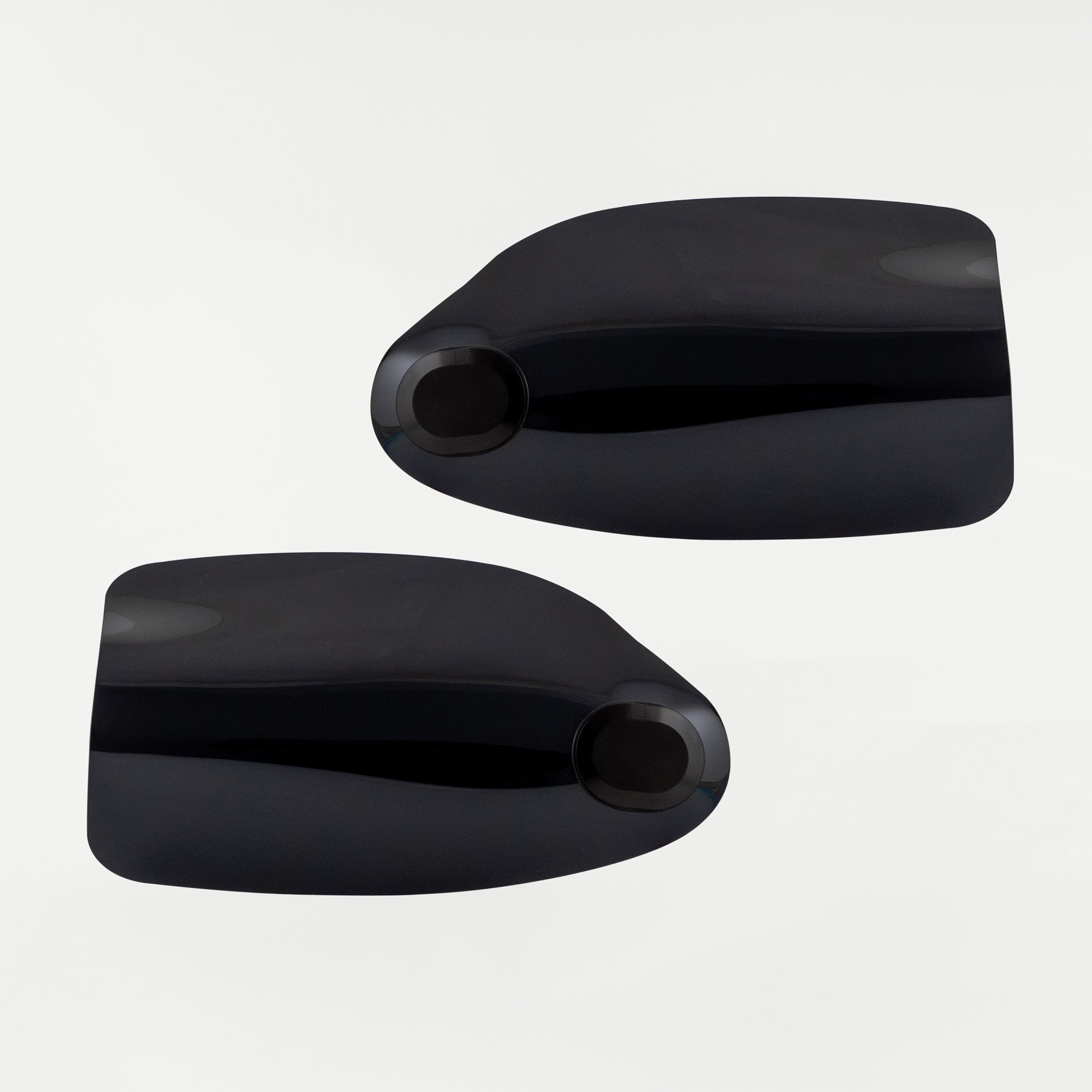 Black Flare Hand Guards for Harley-Davidson Motorcycle(Solid Black (Polycarbonate) - Front View)