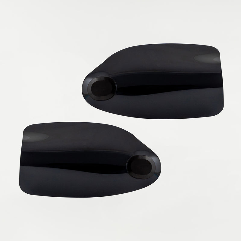 Black Flare Hand Guards for Harley-Davidson Motorcycle(Solid Black (Polycarbonate) - Front View)