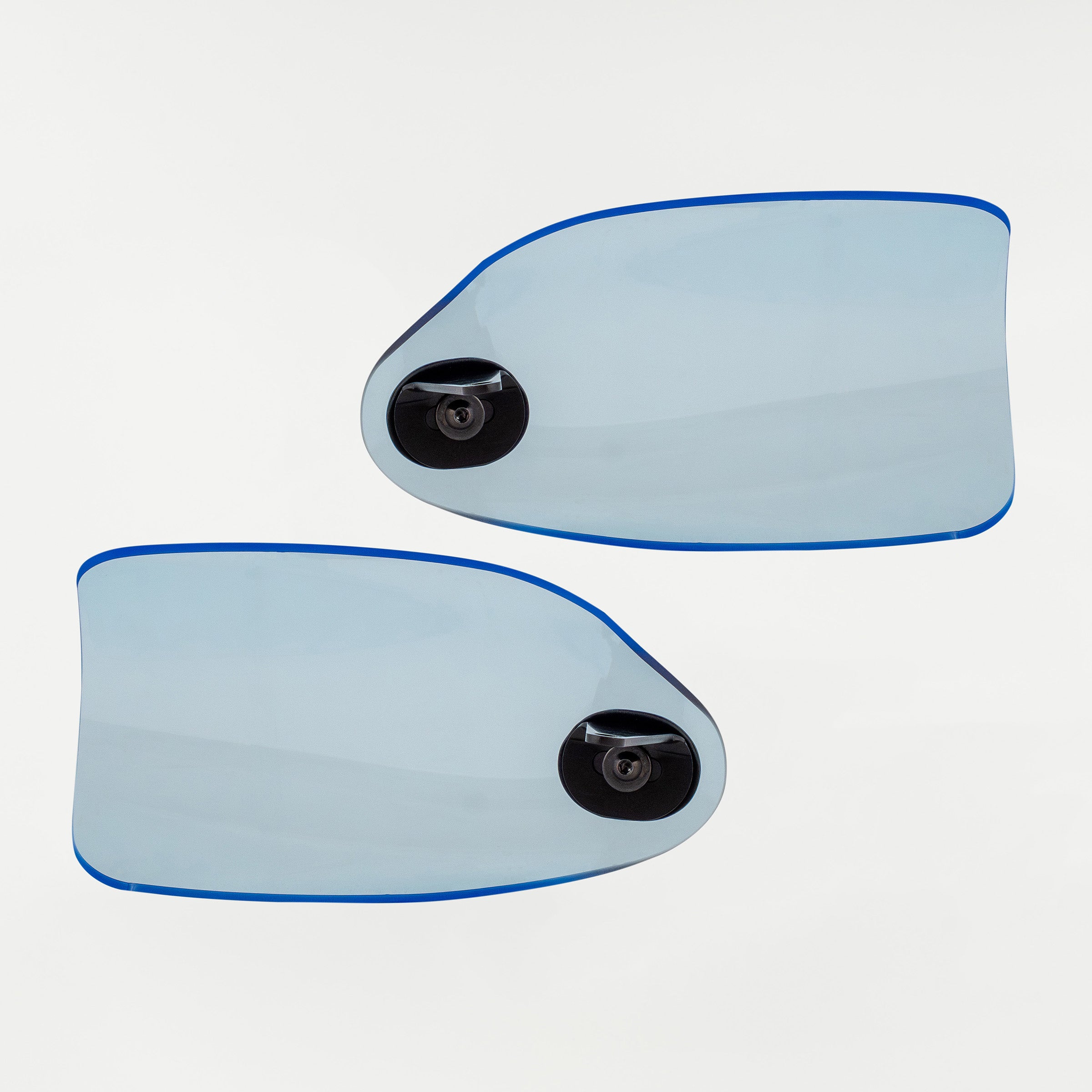 Blue Ice Flare Hand Guards for Harley-Davidson Motorcycle(Blue Ice (Acrylic) - Back View)