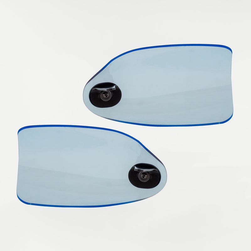 Blue Ice Flare Hand Guards for Harley-Davidson Motorcycle(Blue Ice (Acrylic) - Back View)