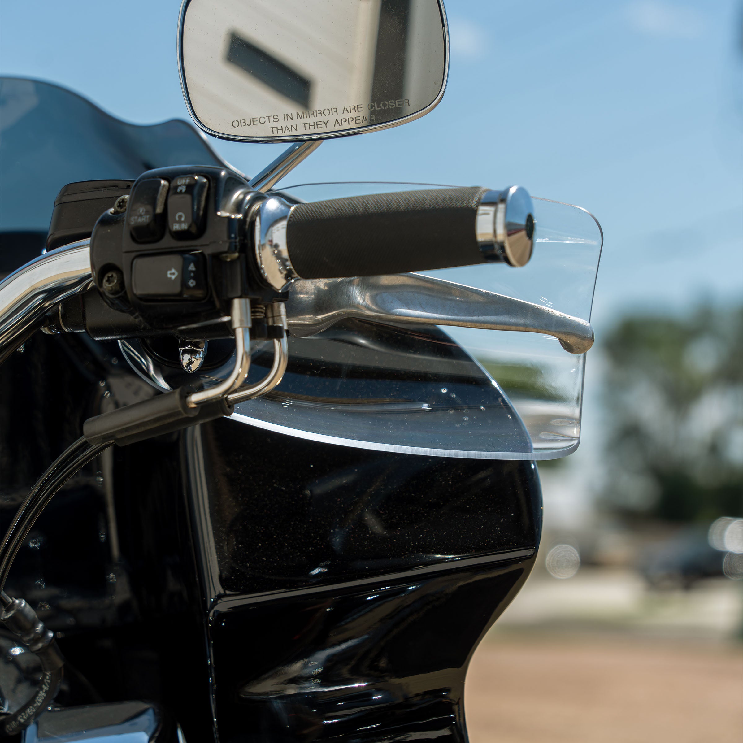 Clear Flare Hand Guards for Harley-Davidson Motorcycle(Clear (Polycarbonate))