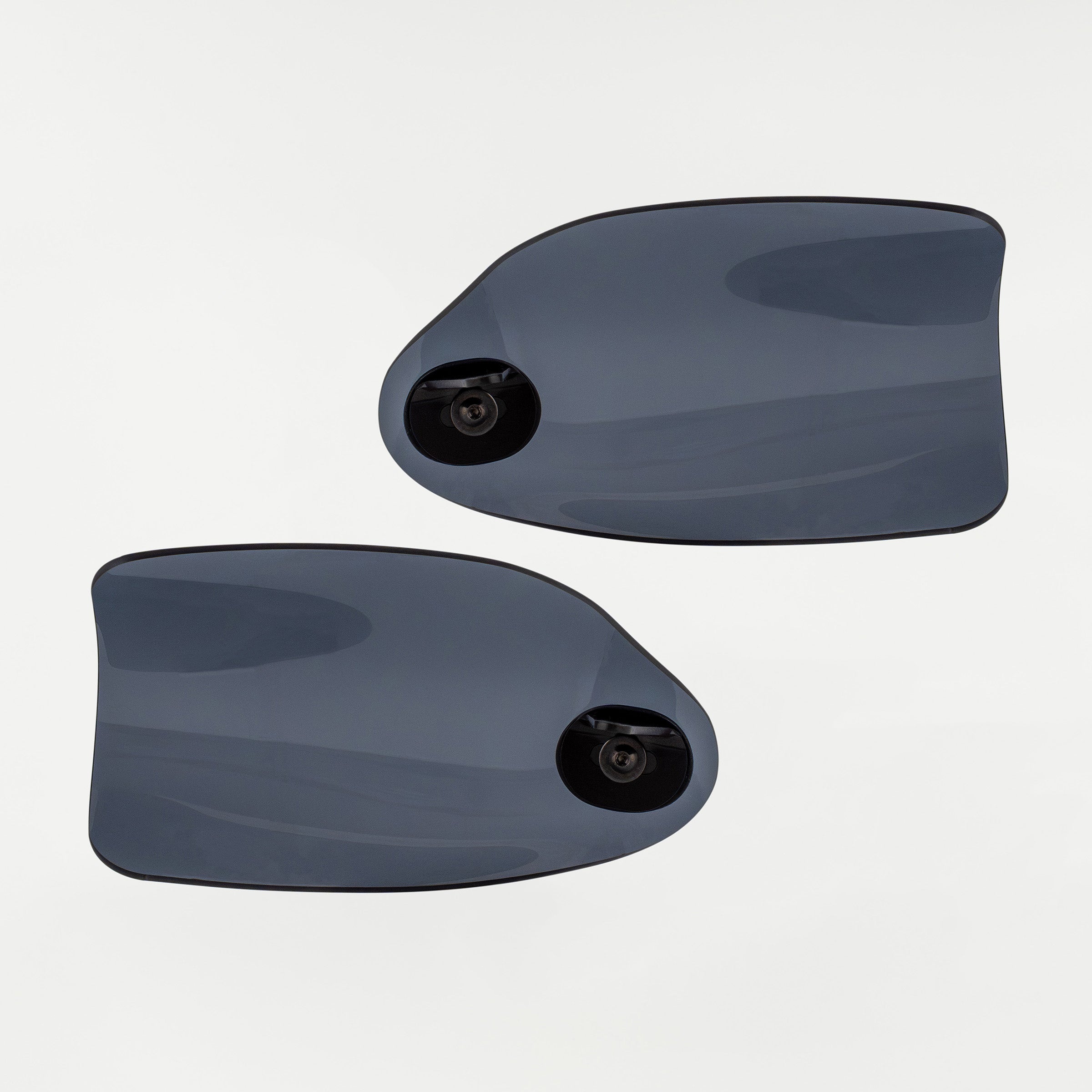 Dark Smoke Flare Hand Guards for Harley-Davidson Motorcycle(Dark Smoke (Polycarbonate) - Back View)