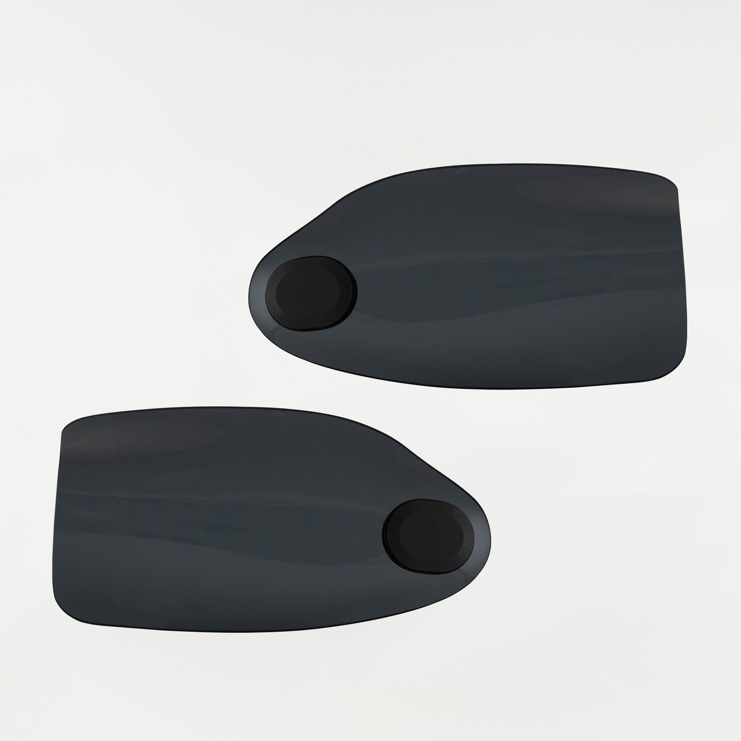 Dark Smoke Flare Hand Guards for Harley-Davidson Motorcycle(Dark Smoke (Polycarbonate) - Front View)