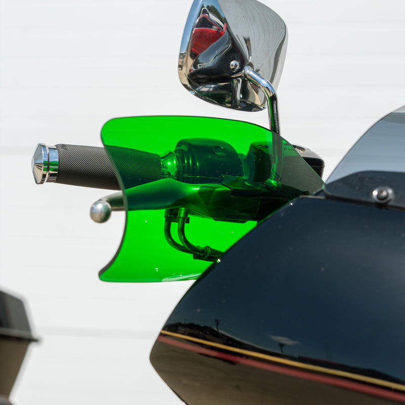 Green Flare Hand Guards for Harley-Davidson Motorcycle(Green (Acrylic))
