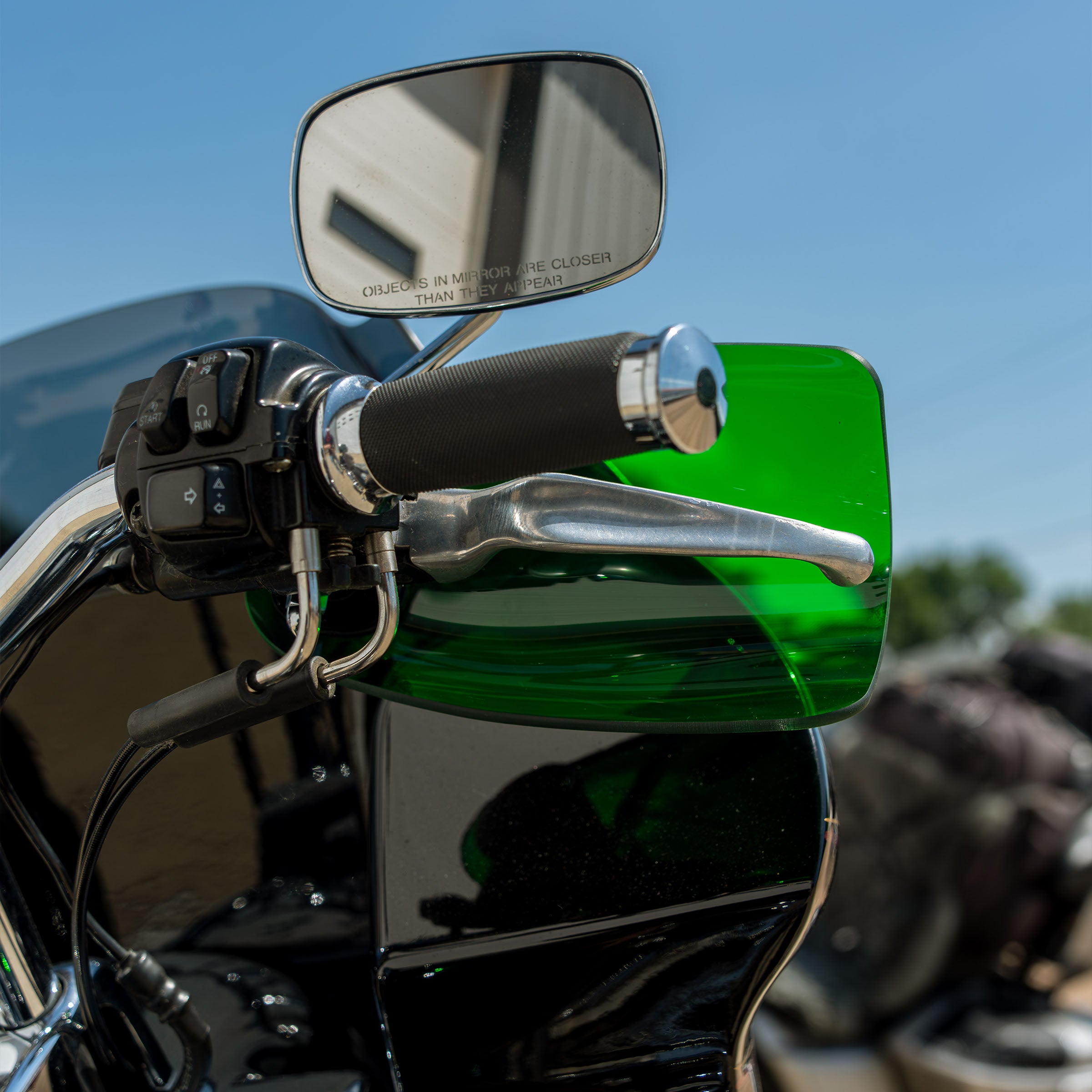 Green Flare Hand Guards for Harley-Davidson Motorcycle(Green (Acrylic))