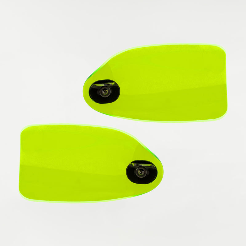 Green Ice Flare Hand Guards for Harley-Davidson Motorcycle(Green Ice (Acrylic) - Back View)
