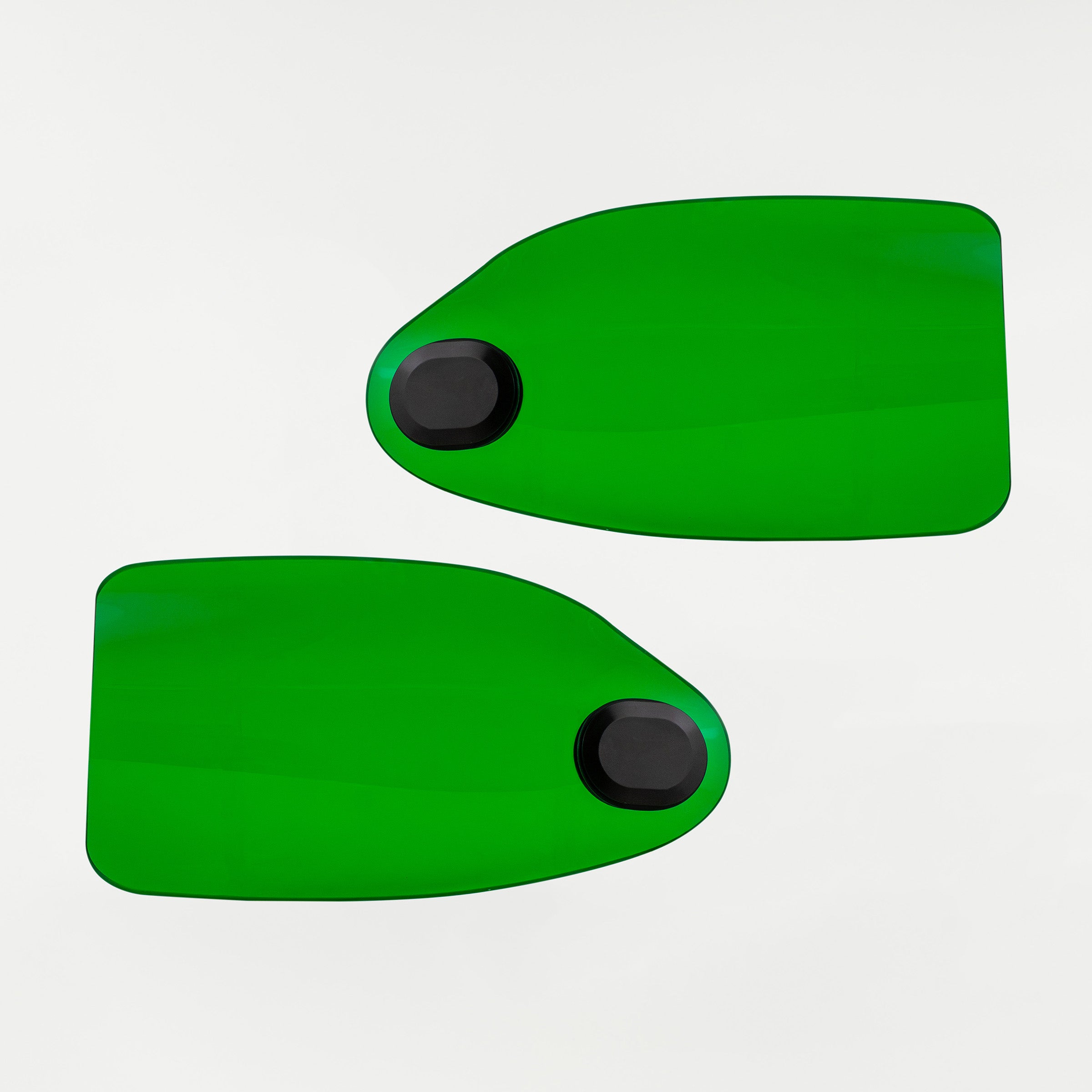 Green Flare Hand Guards for Harley-Davidson Motorcycle(Green (Acrylic) - Front View)
