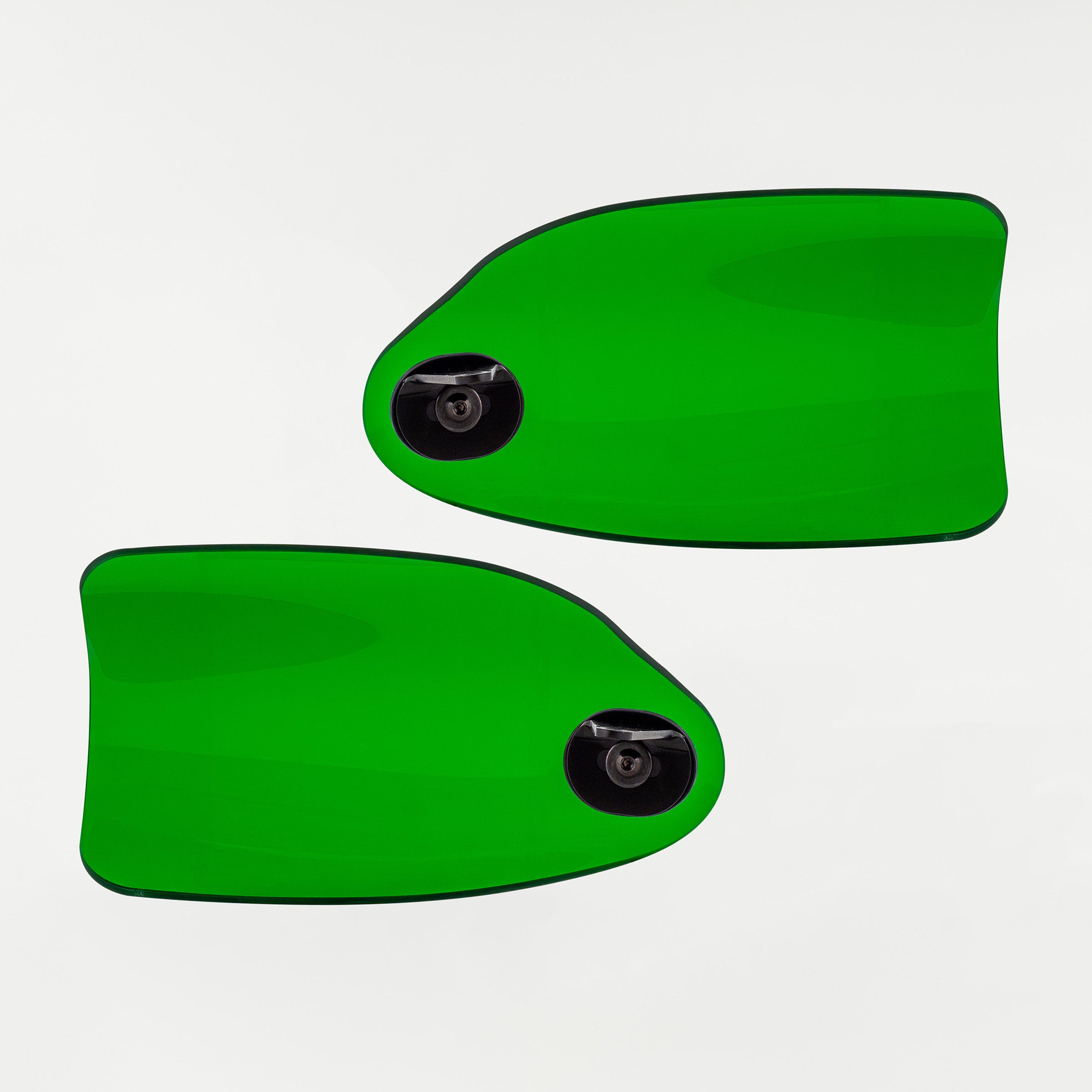 Green Flare Hand Guards for Harley-Davidson Motorcycle(Green (Acrylic) - Back View)
