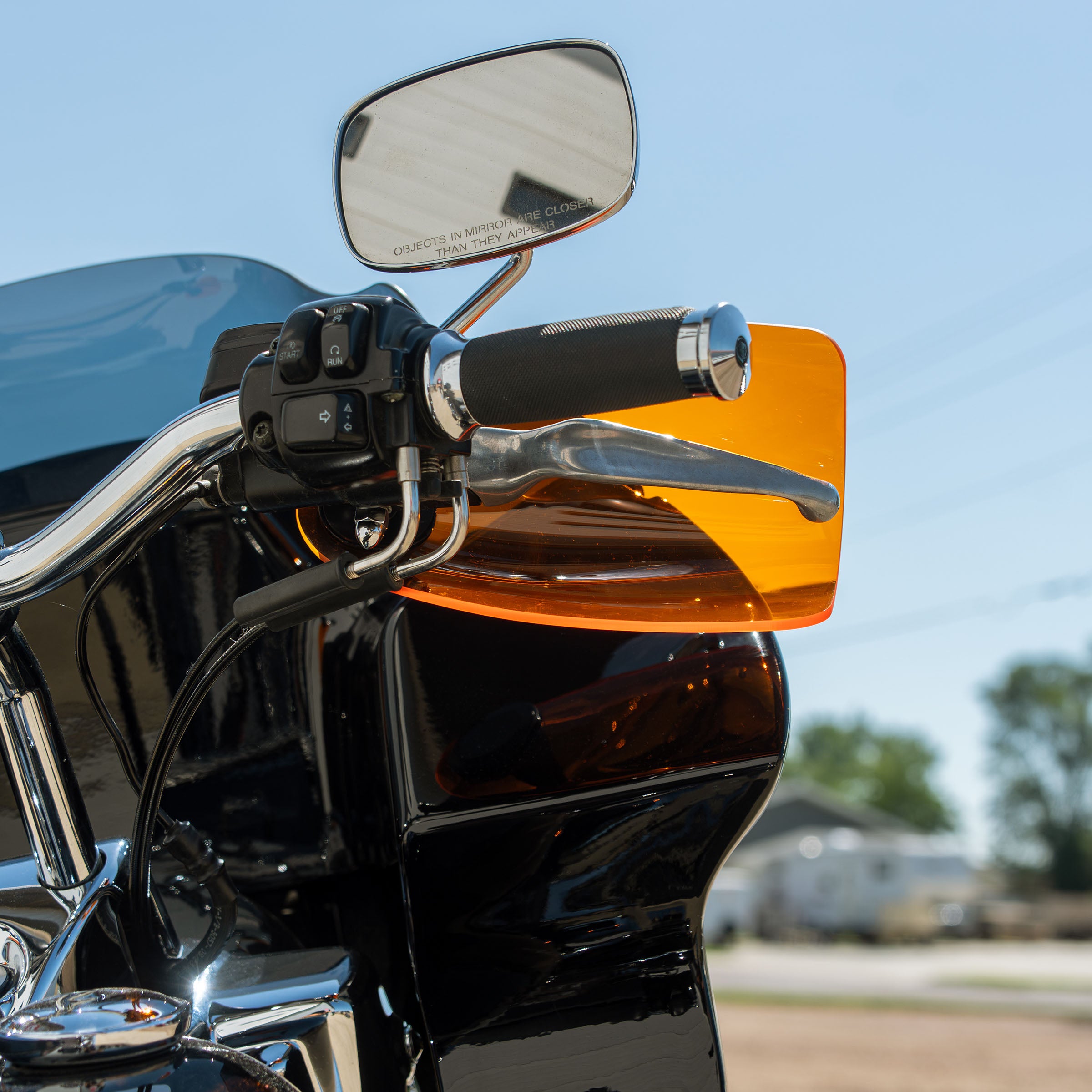 Orange Flare Hand Guards for Harley-Davidson Motorcycle(Orange (Acrylic))
