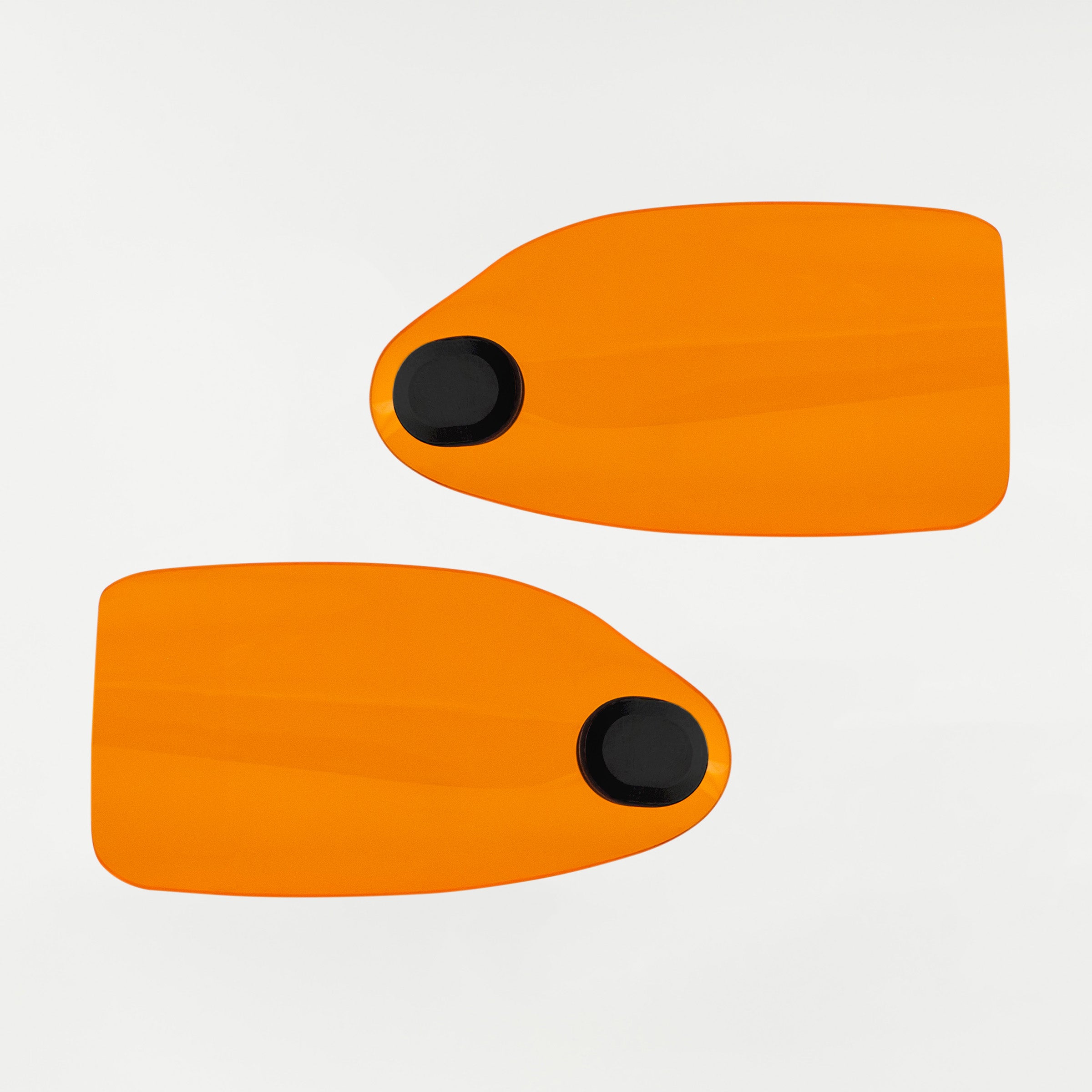 Orange Flare Hand Guards for Harley-Davidson Motorcycle(Orange (Acrylic) - Front View)