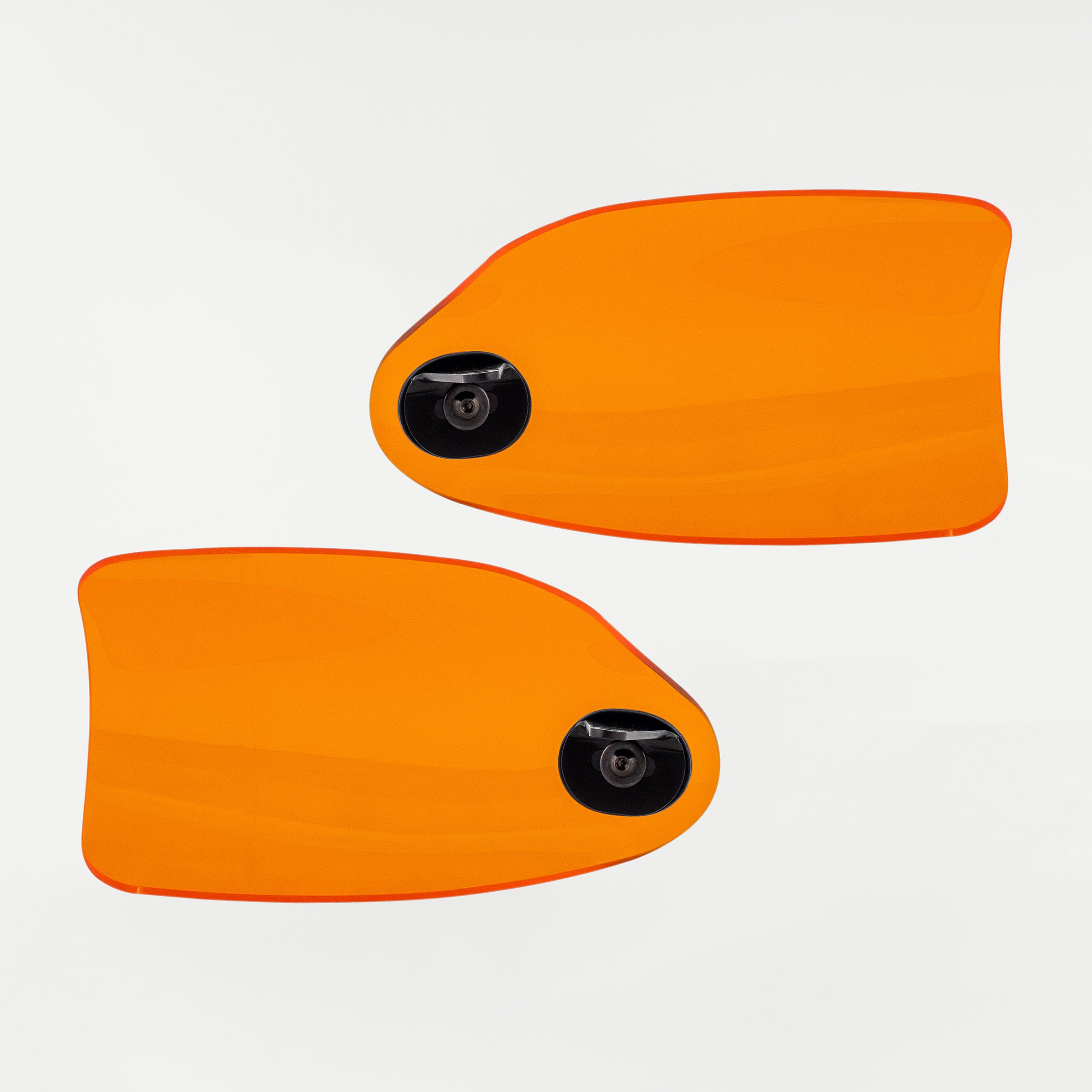 Orange Flare Hand Guards for Harley-Davidson Motorcycle(Orange (Acrylic) - Back View)