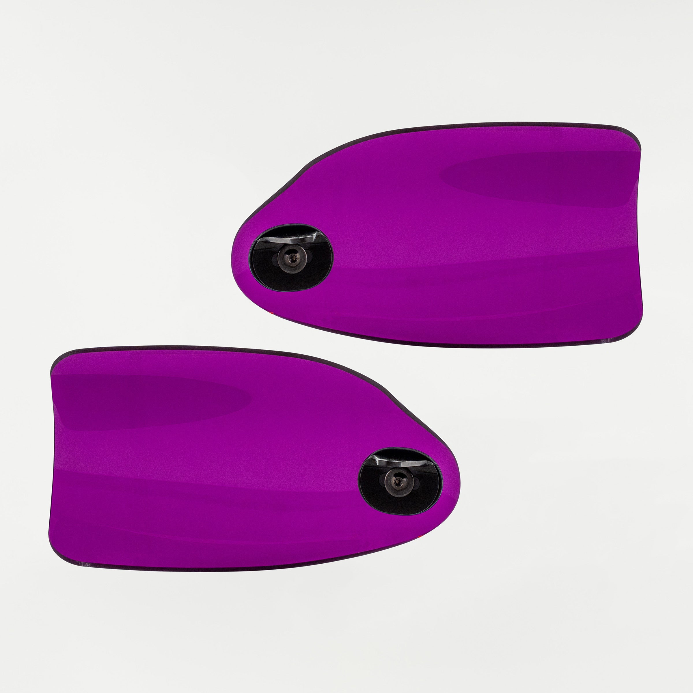 Purple Flare Hand Guards for Harley-Davidson Motorcycle(Purple (Acrylic) - Back View)