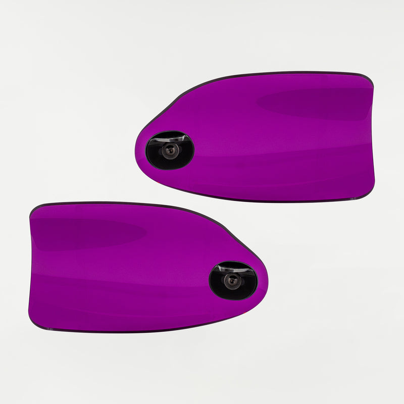 Purple Flare Hand Guards for Harley-Davidson Motorcycle(Purple (Acrylic) - Back View)