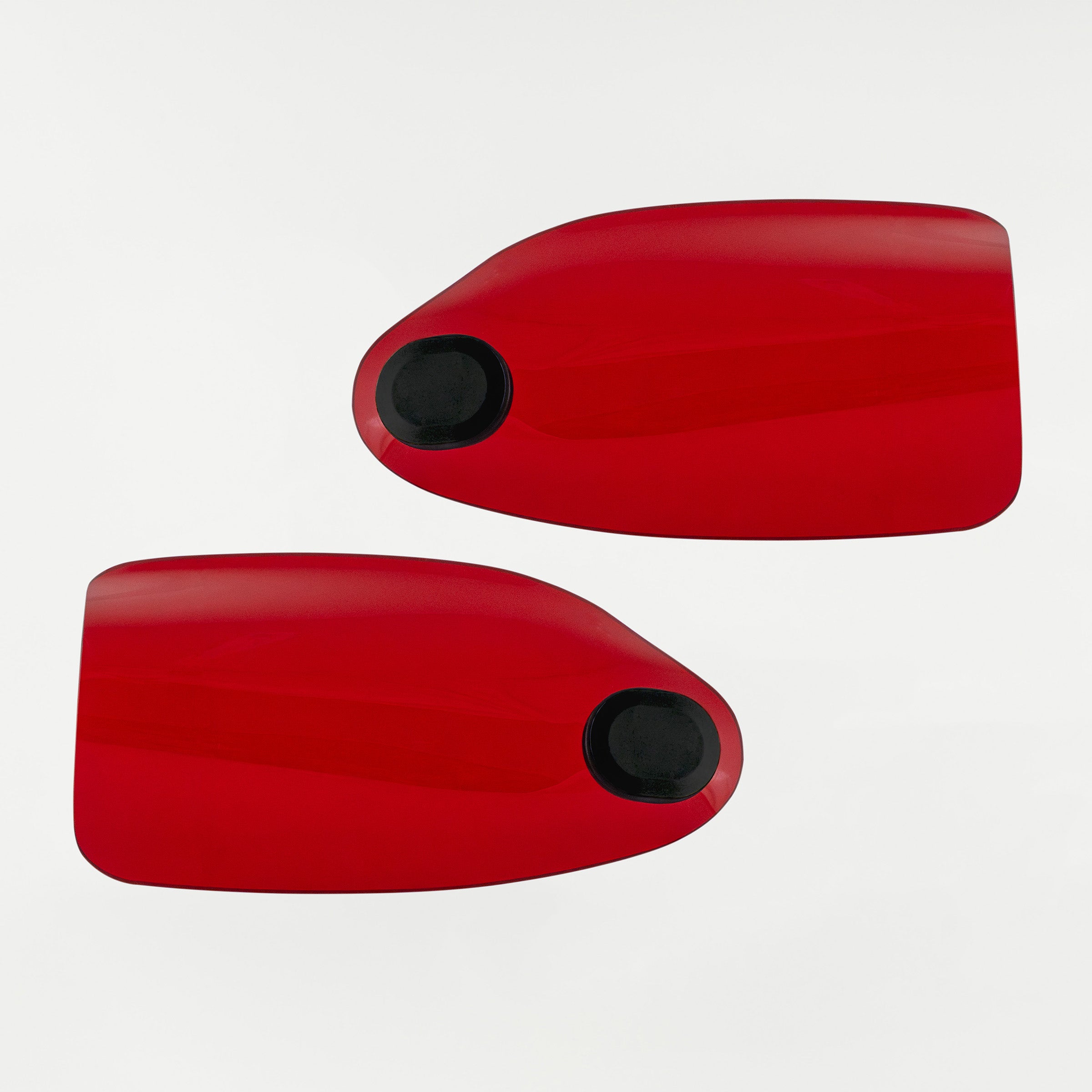 Red Flare Hand Guards for Harley-Davidson Motorcycle(Red (Acrylic) - Front View)