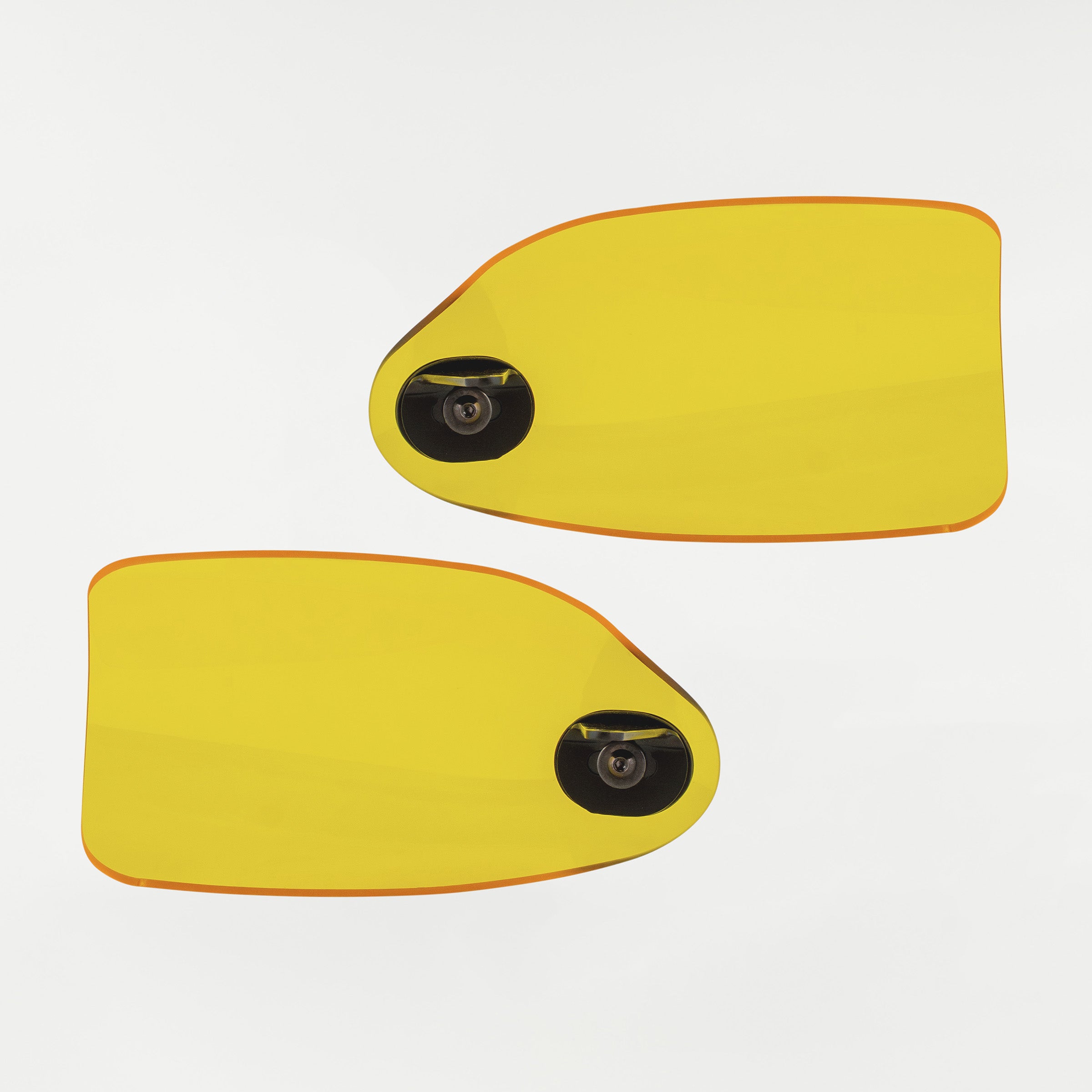 Yellow Flare Hand Guards for Harley-Davidson Motorcycle(Yellow (Acrylic) - Back View)
