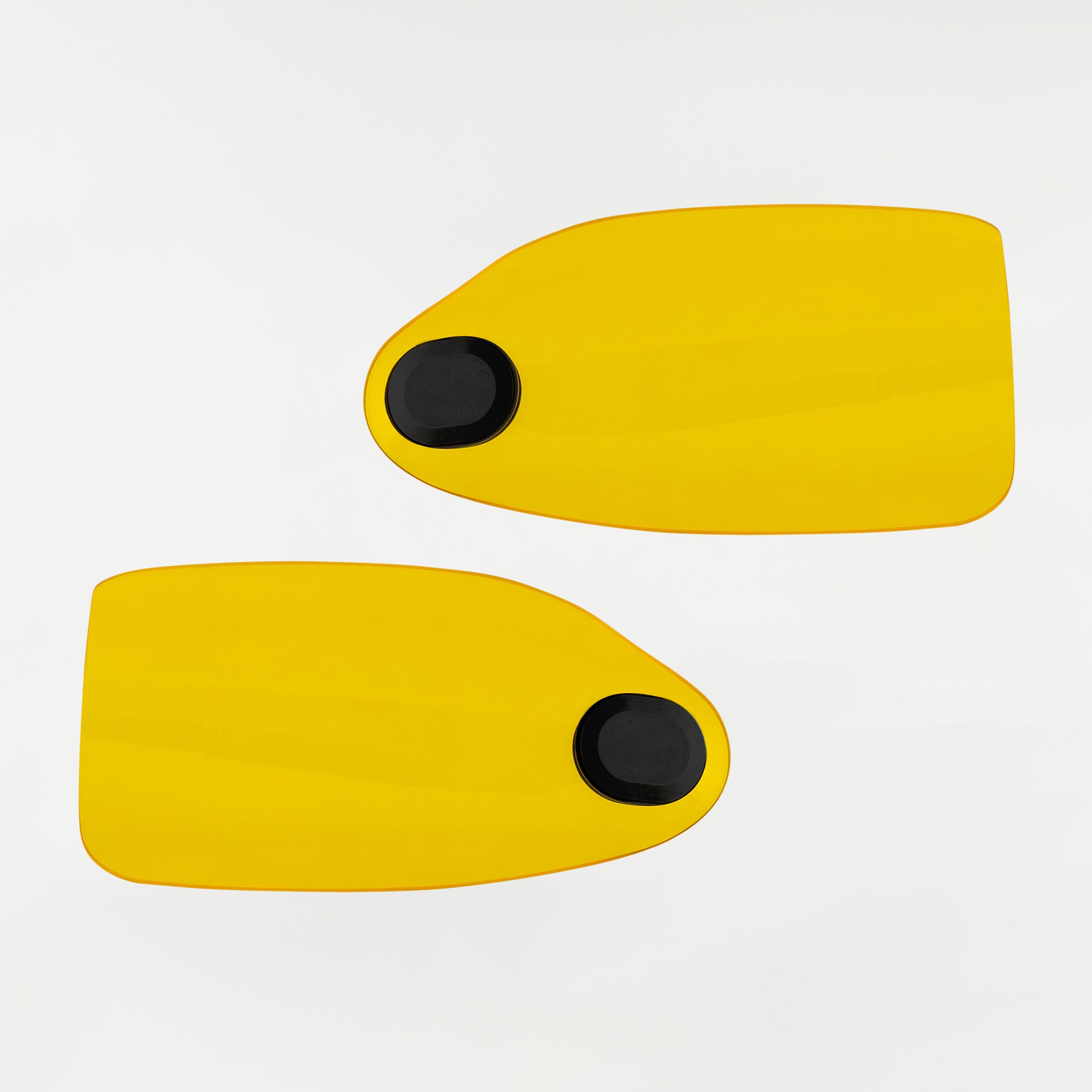 Yellow Flare Hand Guards for Harley-Davidson Motorcycle(Yellow (Acrylic) - Front View)