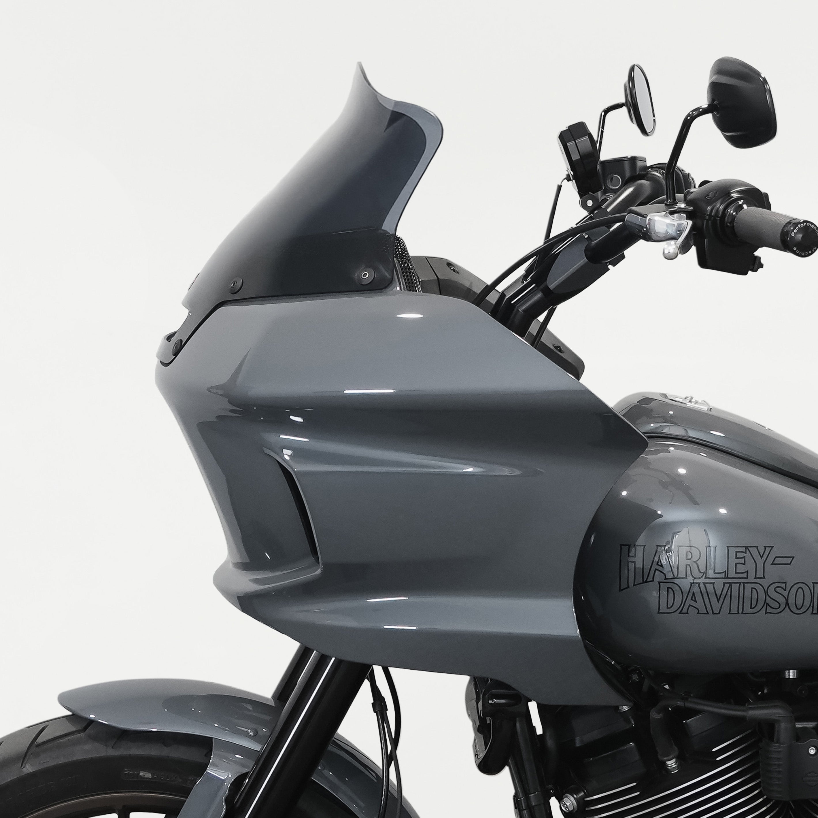 8" Dark Smoke Flare™ Windshield for Harley-Davidson Low Rider ST motorcycle models(8" Dark Smoke)