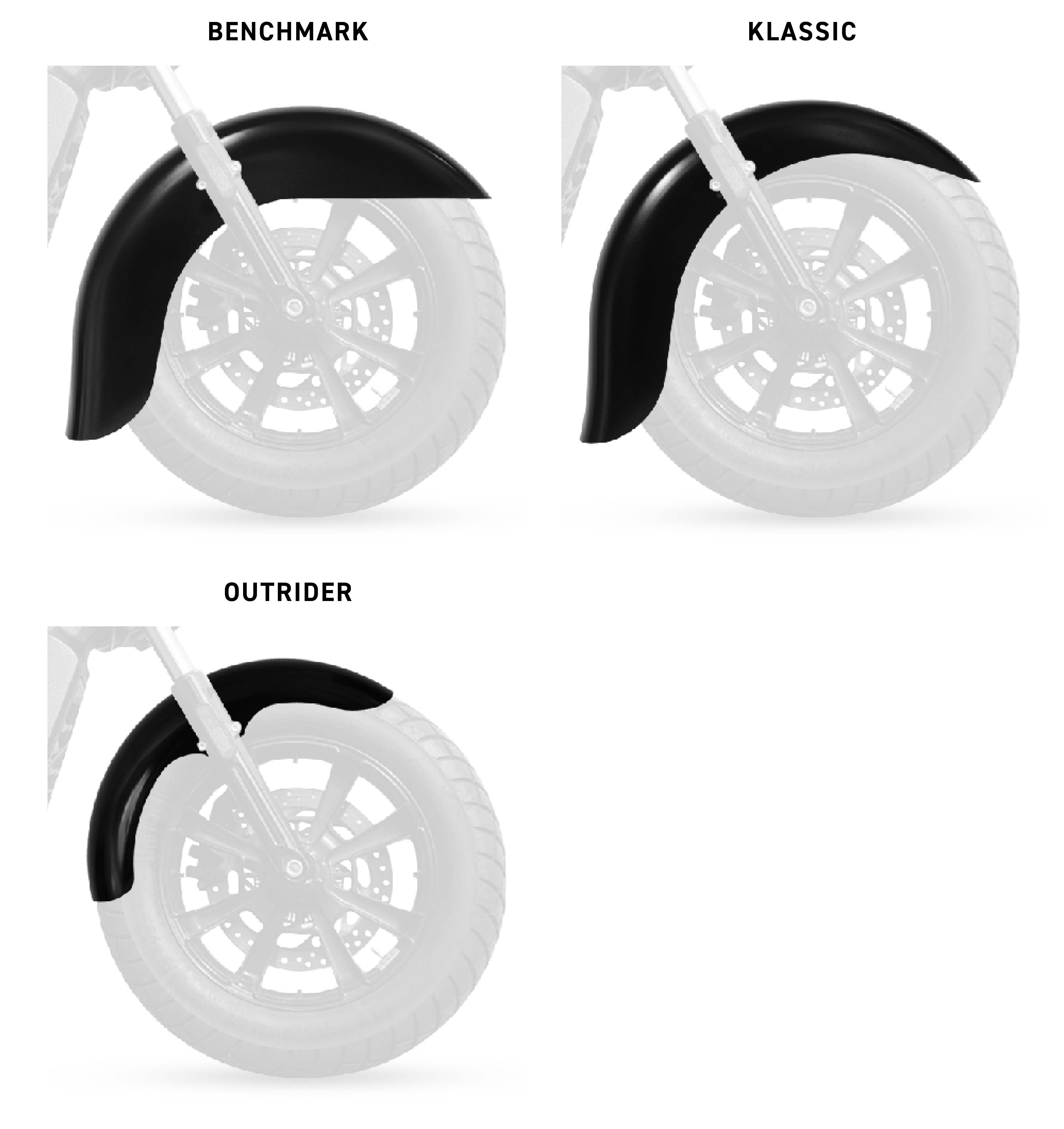 Benchmark Front Fender for Harley-Davidson® 1984-2017 Softail