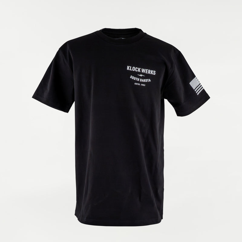 Star Spangled Banner Black T-Shirt (Front - Black)