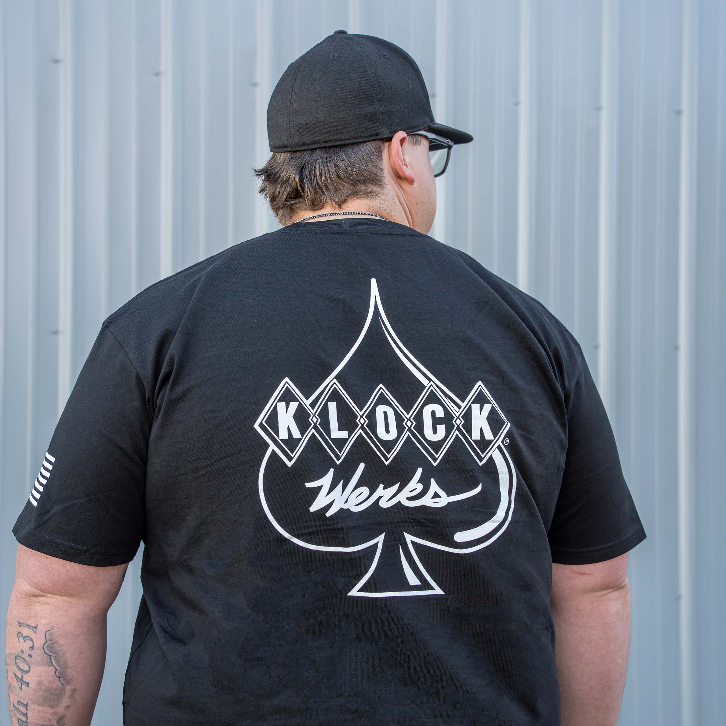 Star Spangled Banner Black T-Shirt (Black with white ink)