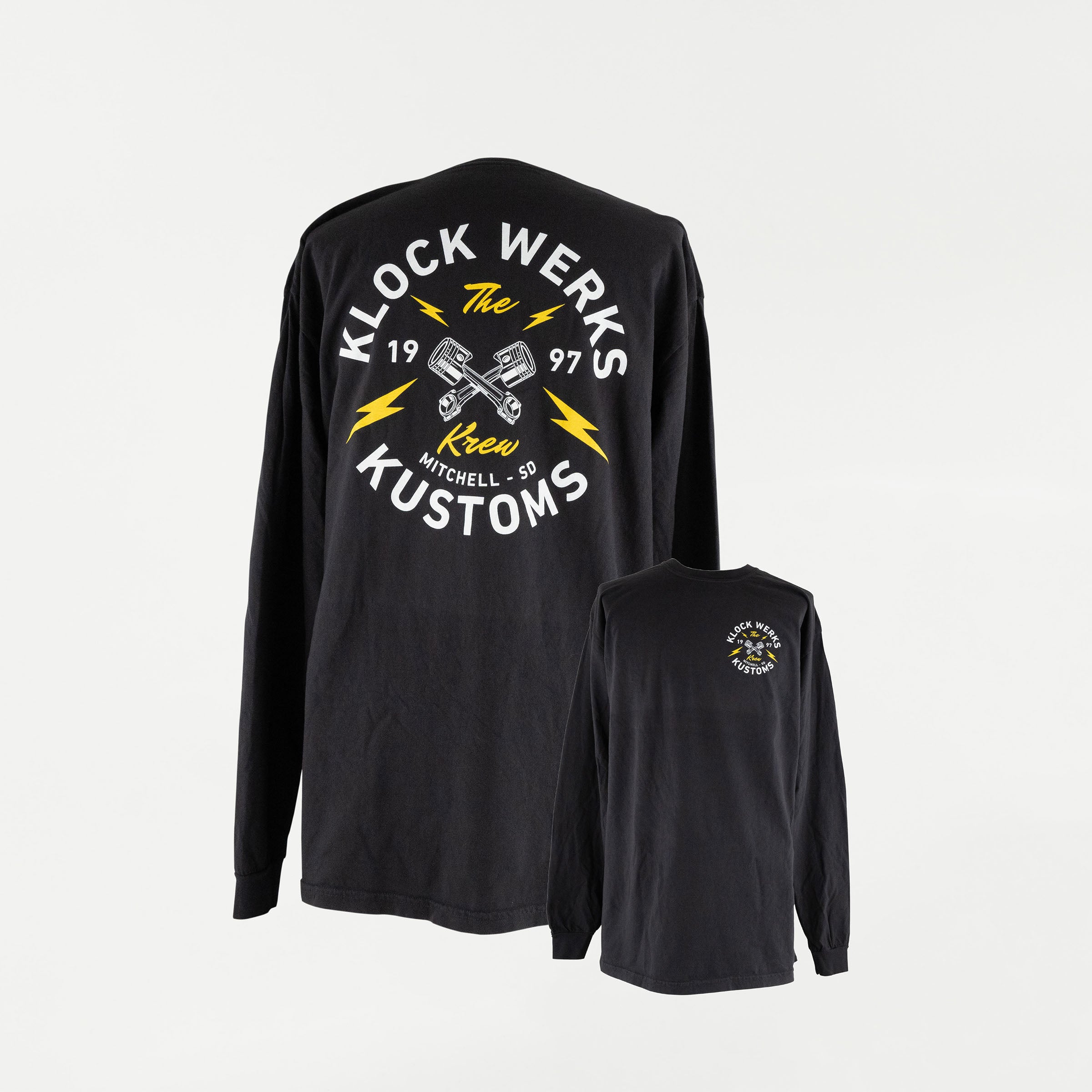 The Krew Long Sleeve Shirt Black Long Sleeve Shirt with The Klock Werks Krew Design (The Krew Long Sleeve Shirt)