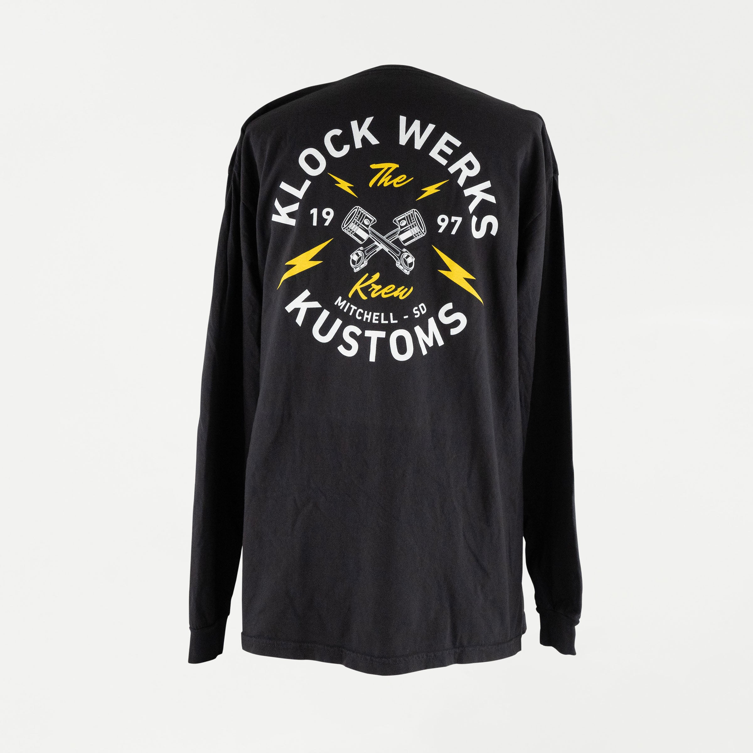 The Krew Long Sleeve Shirt Black Long Sleeve Shirt with The Klock Werks Krew Design (The Krew Long Sleeve Shirt - Back)