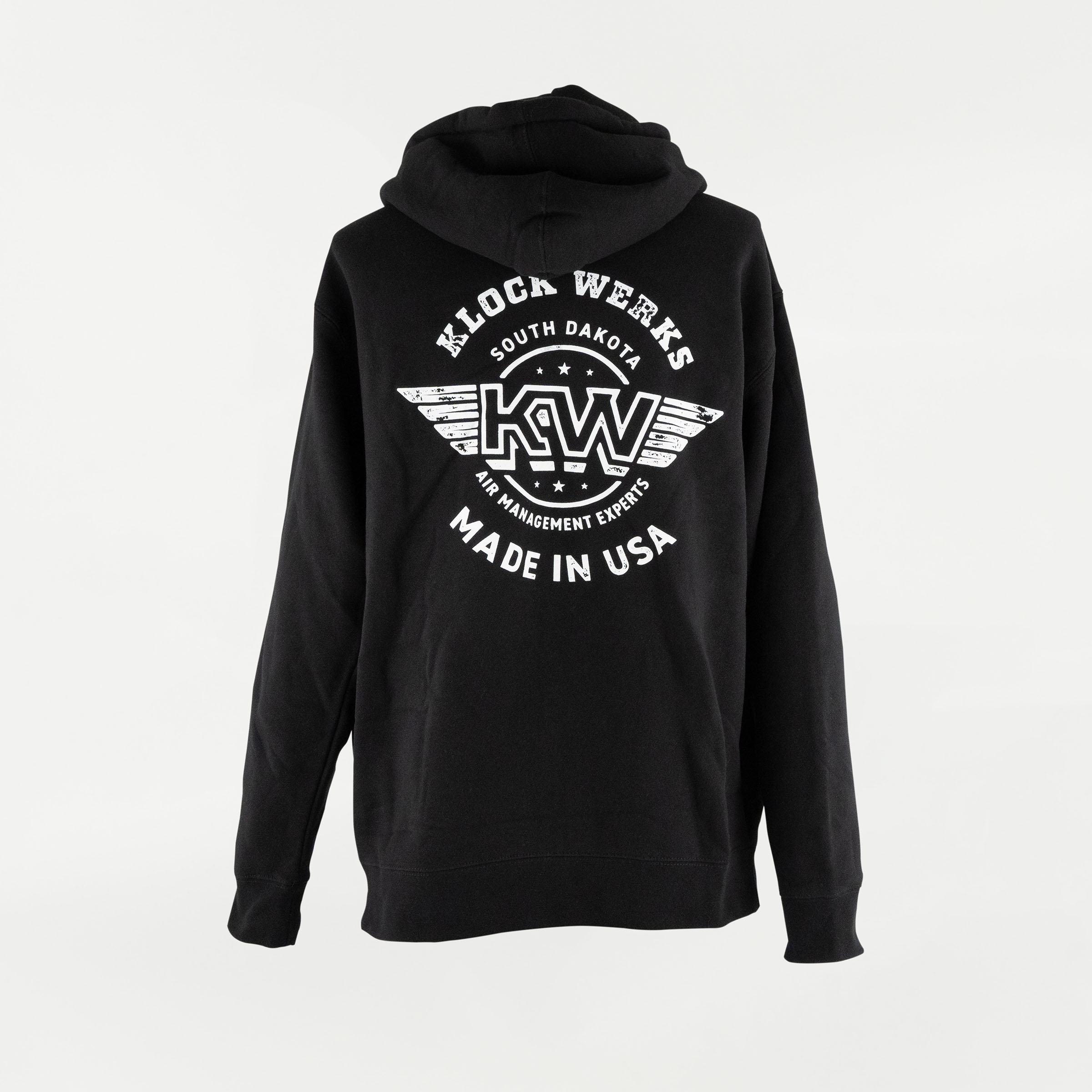 Klock Werks Air Management Experts Zip-Up Hoodie in Black (Air Management Experts Zip-Up Hoodie - Back)