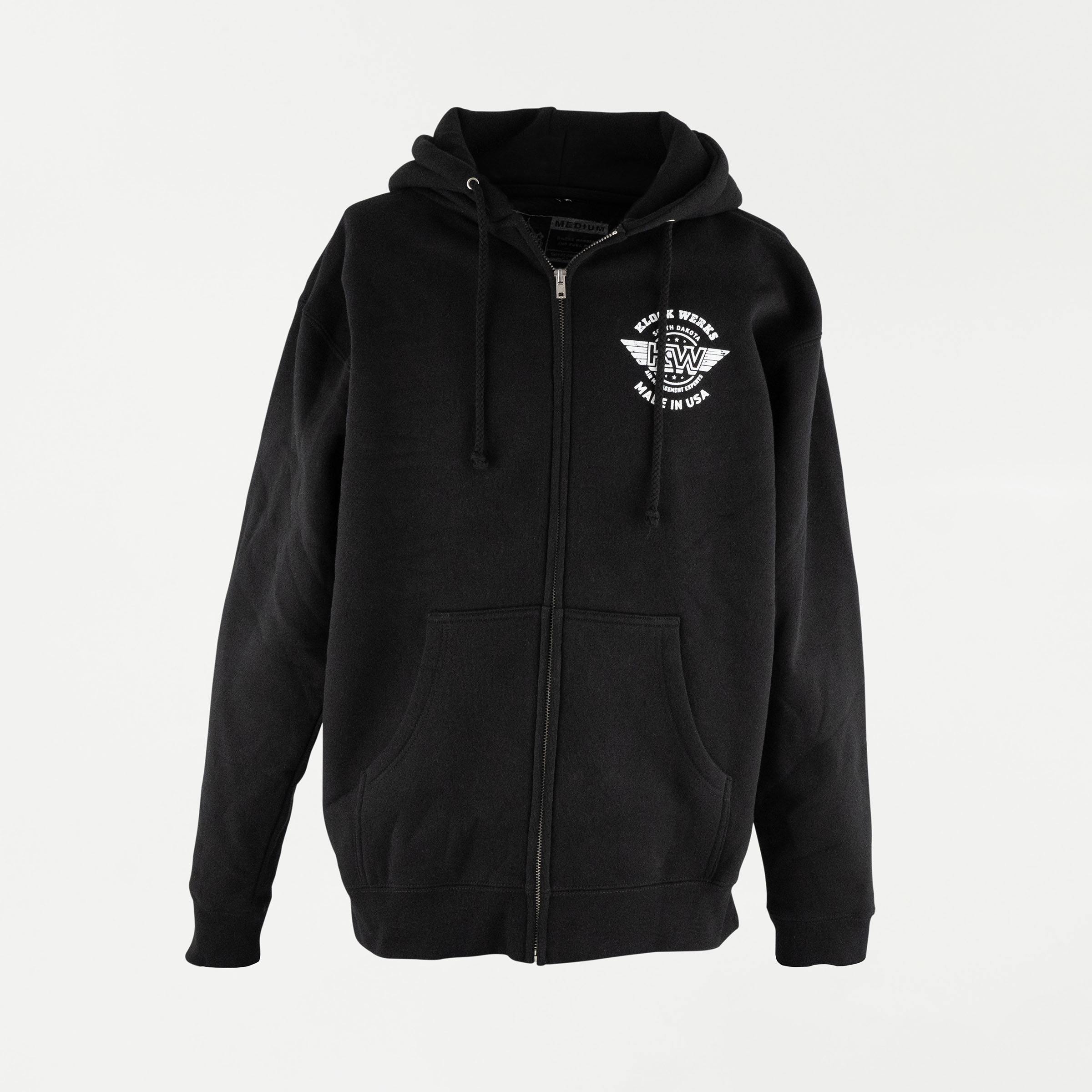 Klock Werks Air Management Experts Zip-Up Hoodie in Black (Air Management Experts Zip-Up Hoodie - Front)