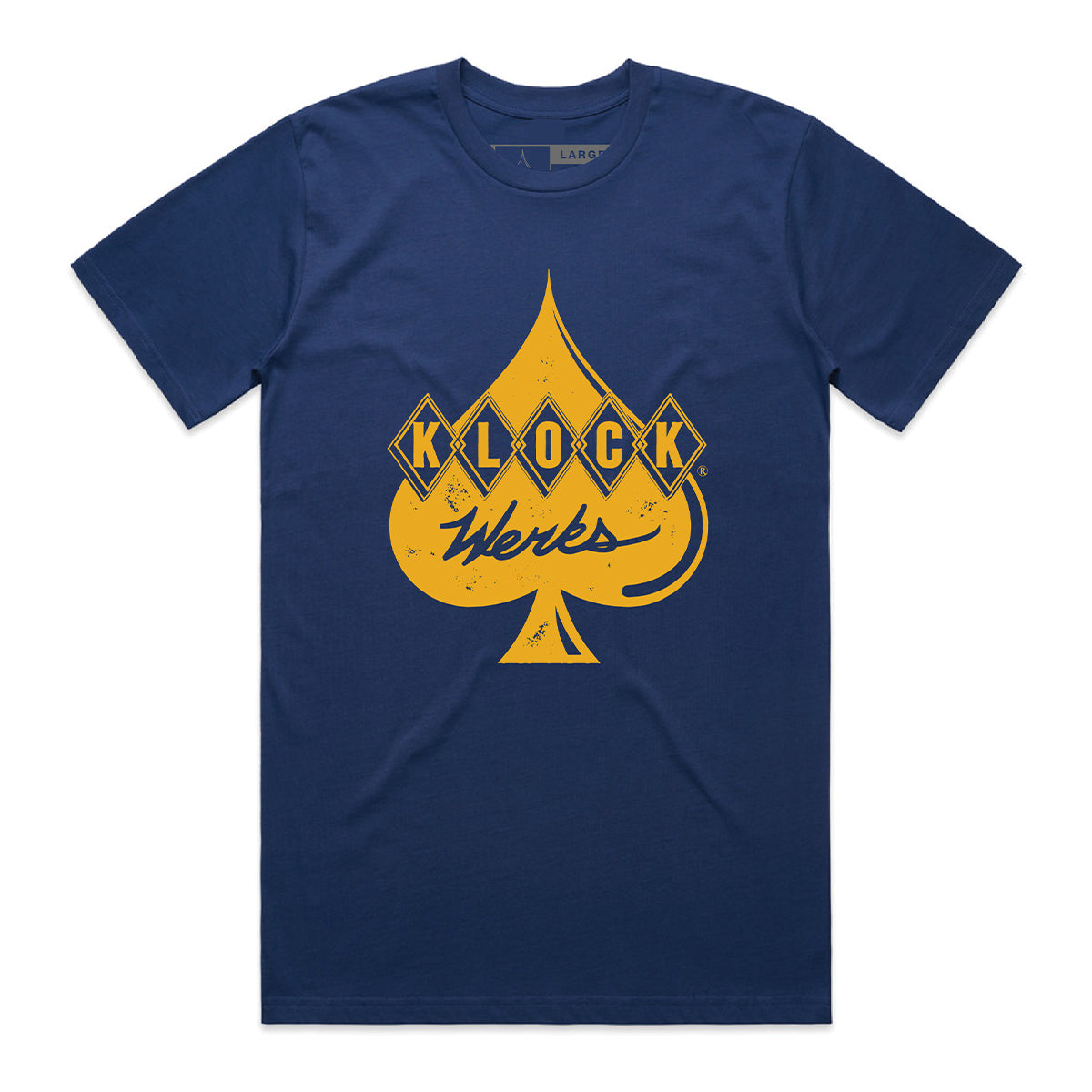 Yellow Spade Legacy Logo on Royal Blue T-Shirt (Yellow Logo / Royal Blue Shirt)