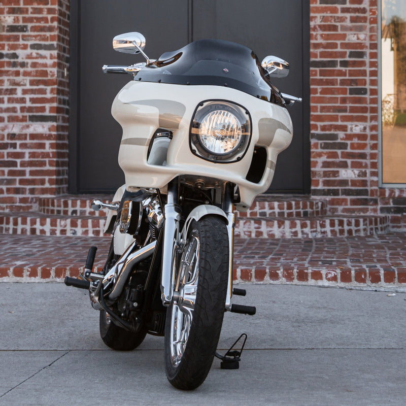 Harley-Davidson FXRP Fairing Fit Kit for Softail Motorcycles showing completed fairing on bike (H-D M8 Softail)