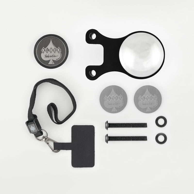 1986-1995 Black Ambidextrous Magnetic Phone Mount for Harley-Davidson® Black Mount (1986-1995 - Black Ambidextrous Mount)