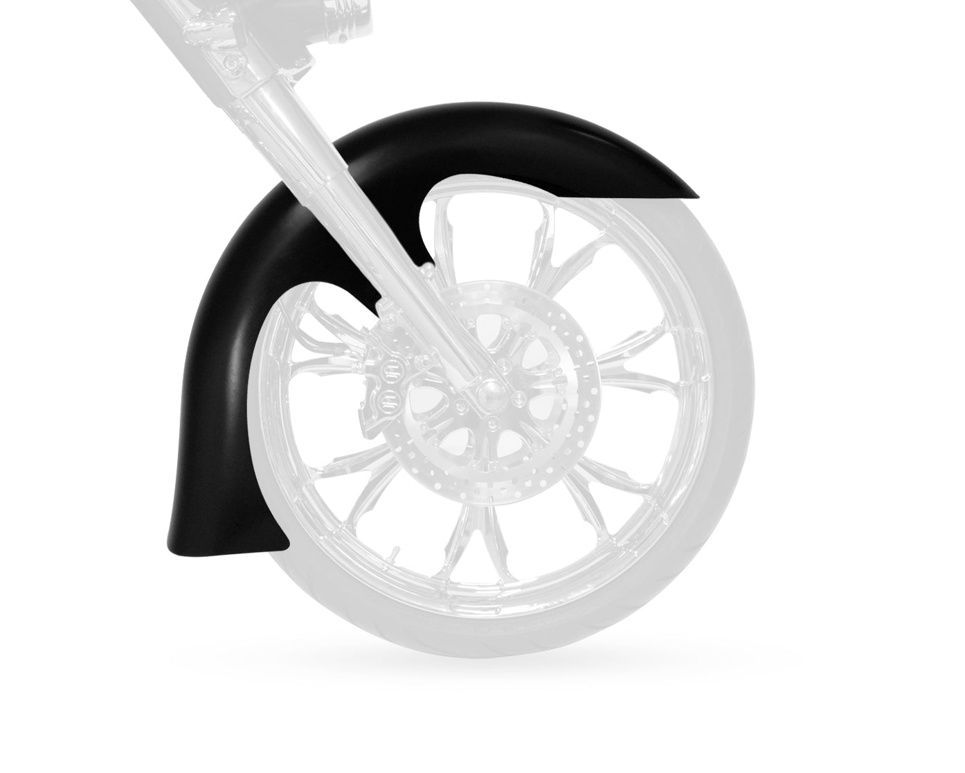 Slicer Stamped Steel Big Wheel Front Fender FIT KIT for Harley-Davidson 2014-2016 Touring Motorcycle Models(Slicer)