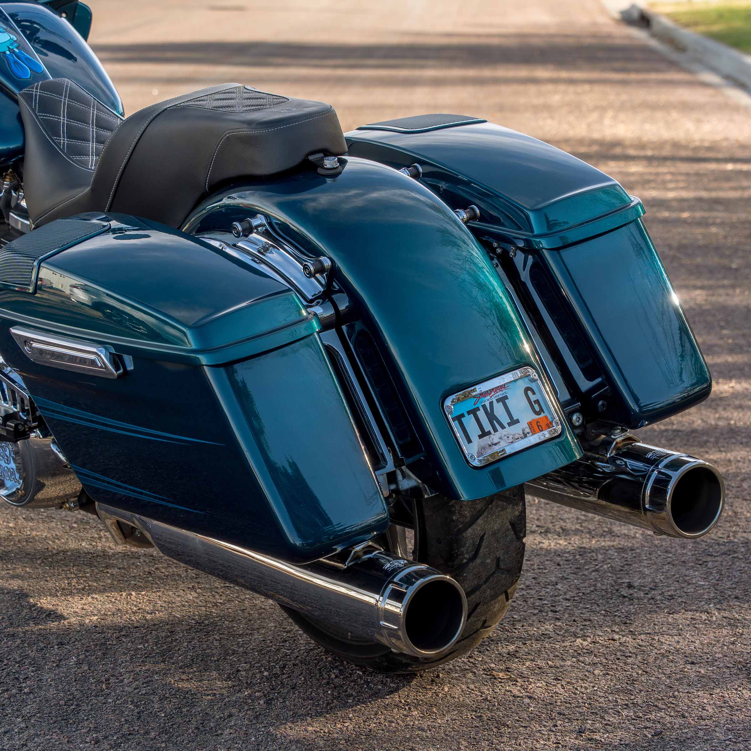 PB Frenched Plate Pocket Benchmark Rear Fender for Harley-Davidson 2009+ FL Touring Motorcycle Models(PB - Frenched)