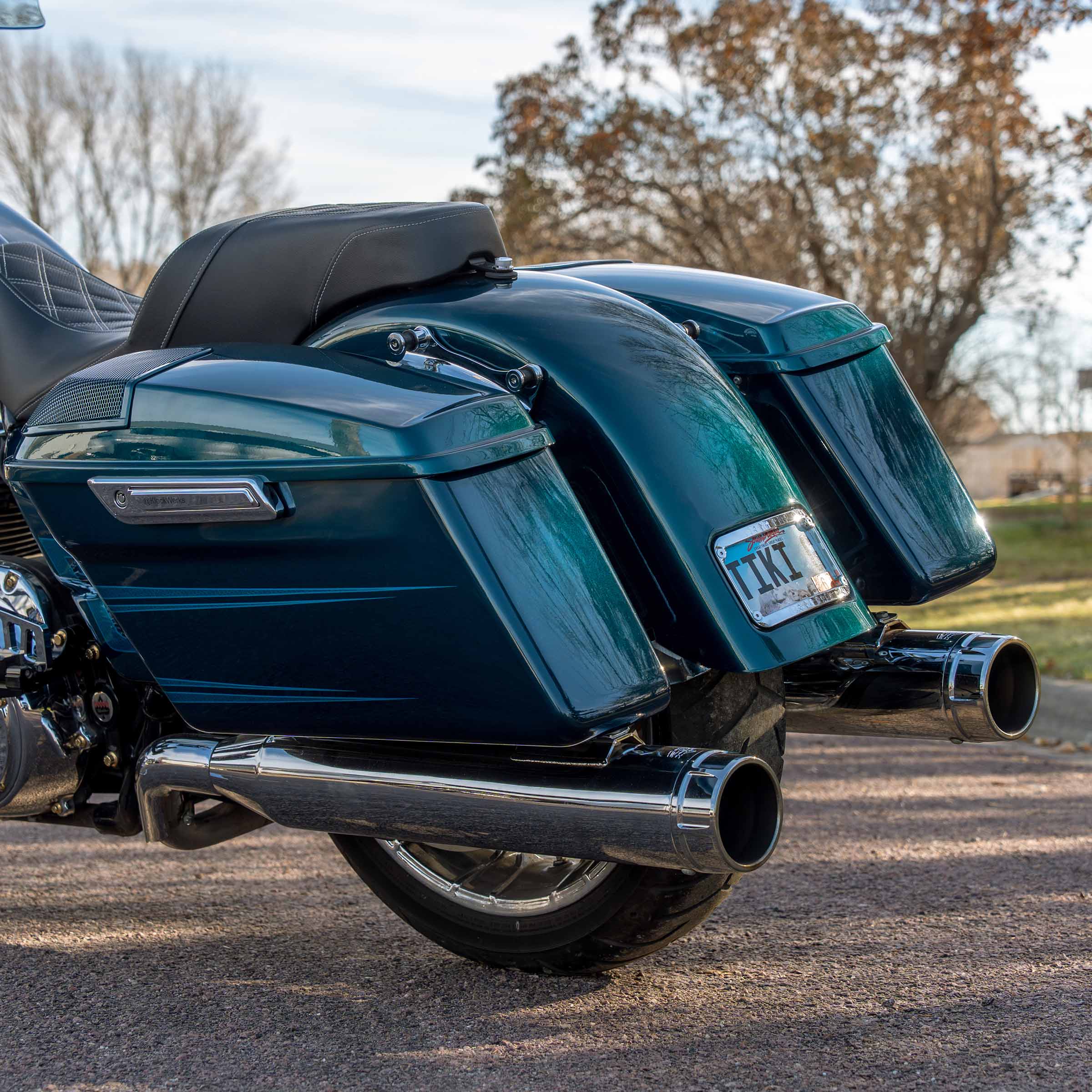 PB Frenched Plate Pocket Benchmark Rear Fender for Harley-Davidson 2009+ FL Touring Motorcycle Models(PB - Frenched)