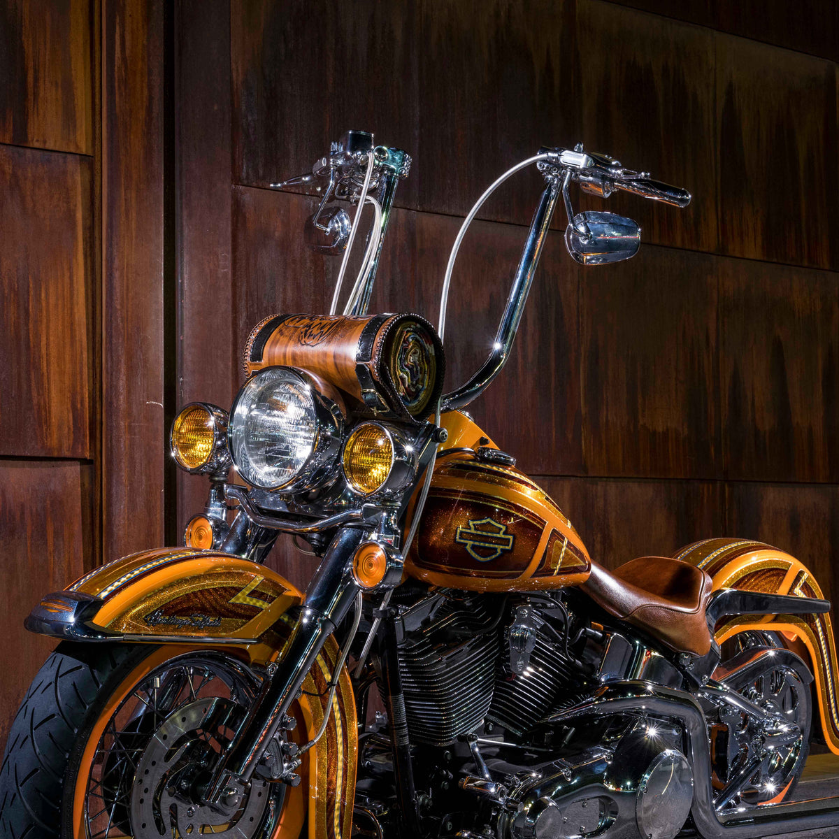 Chrome Handlebar Hand Grip For Harley Davidson Softail Road King Custom (1 Piece)