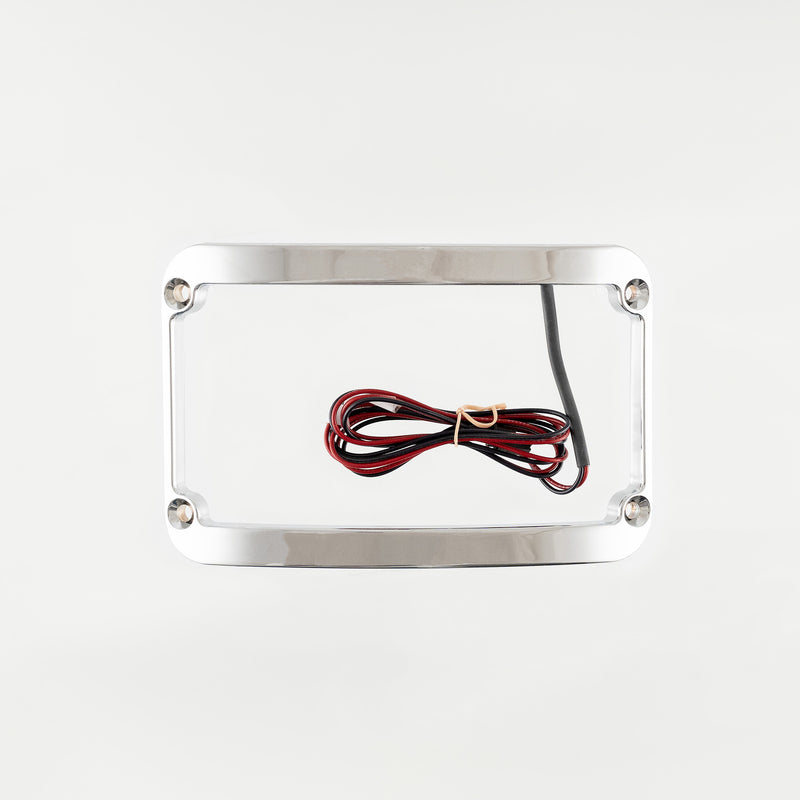 License Plate Frames for Motorcycles (Benchmark Chrome)
