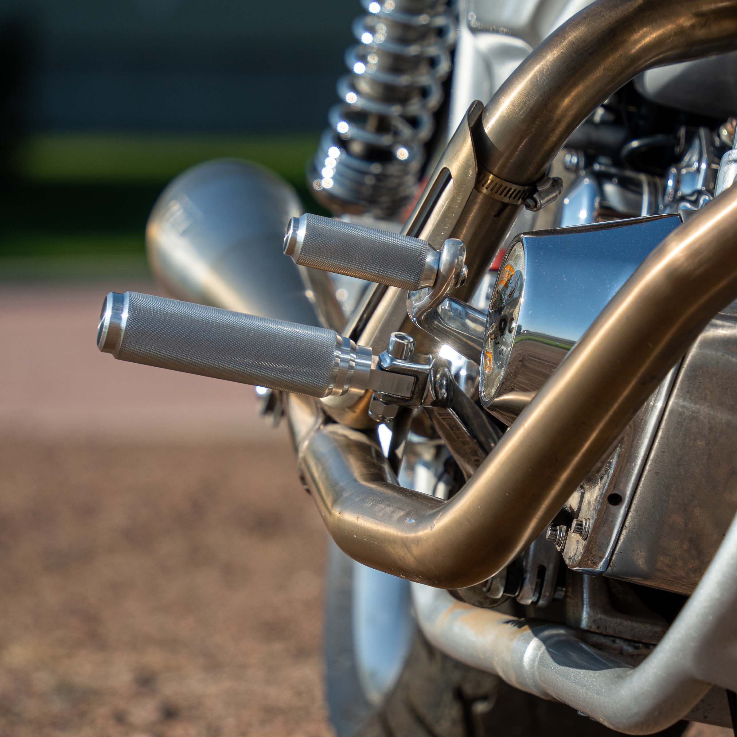 Tabletop image of Maybin Rider Pegs for motorcycles (Rider Pegs)