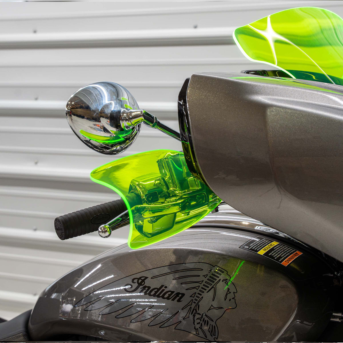 Green Ice Hand Guards for Indian Motorcycles (Green Ice)