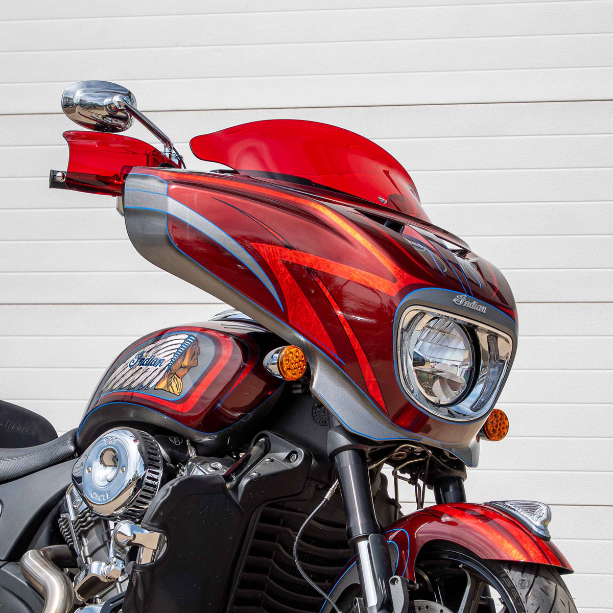 Red Hand Guards for Indian Motorcycles (Red)