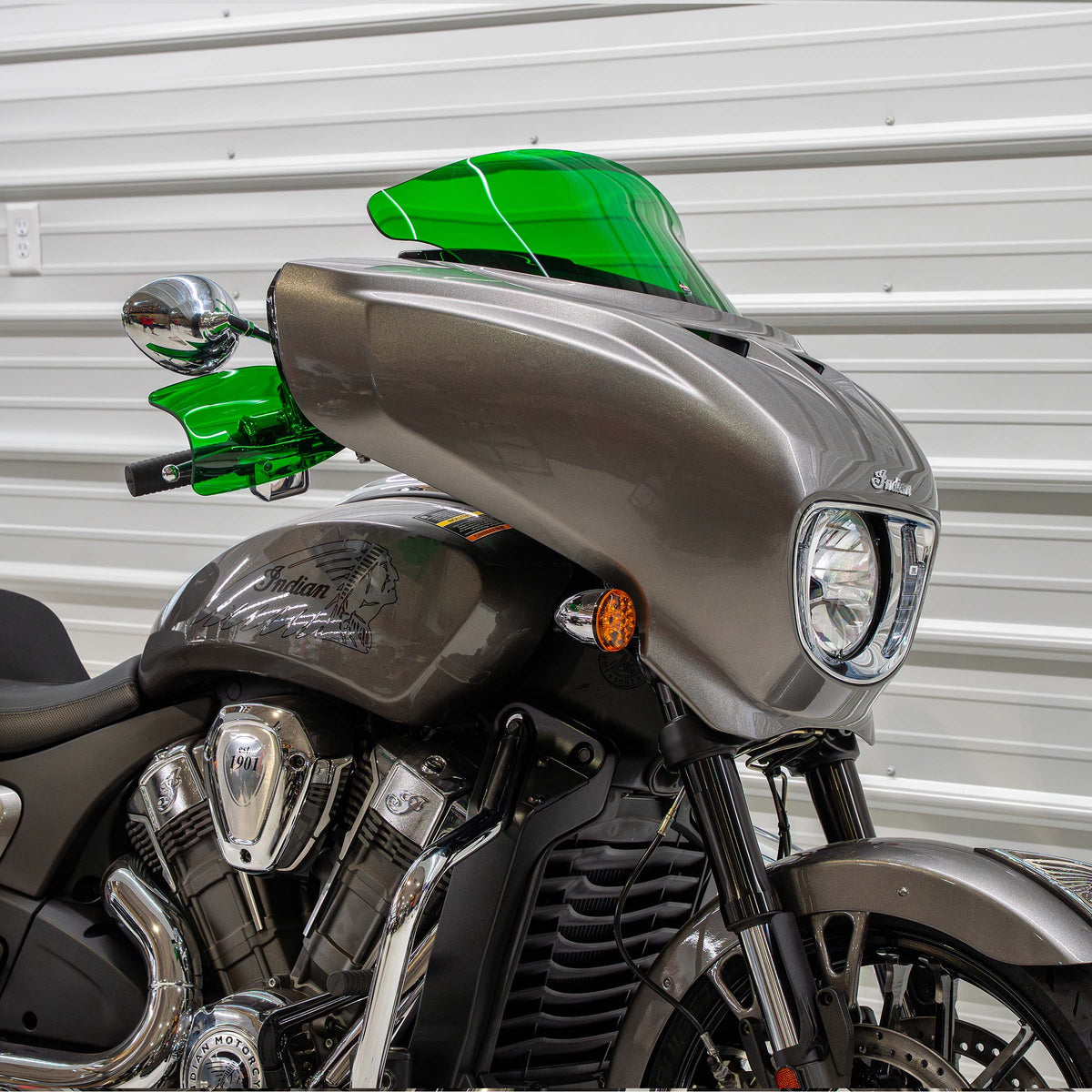 Green Hand Guards for Indian Motorcycles (Green)
