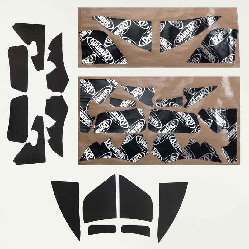 Pre-cut pieces shown from the Dynamat® Sound Control Fairing Kit for Victory® Motorcycles(Pre-cut pieces for easy application)