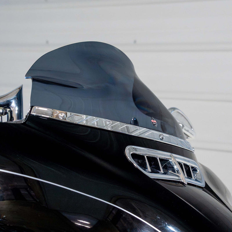 Aztec style Windshield Trim for Harley-Davidson 2014-2025 FLH Motorcycles in Chrome(Aztec - Chrome)