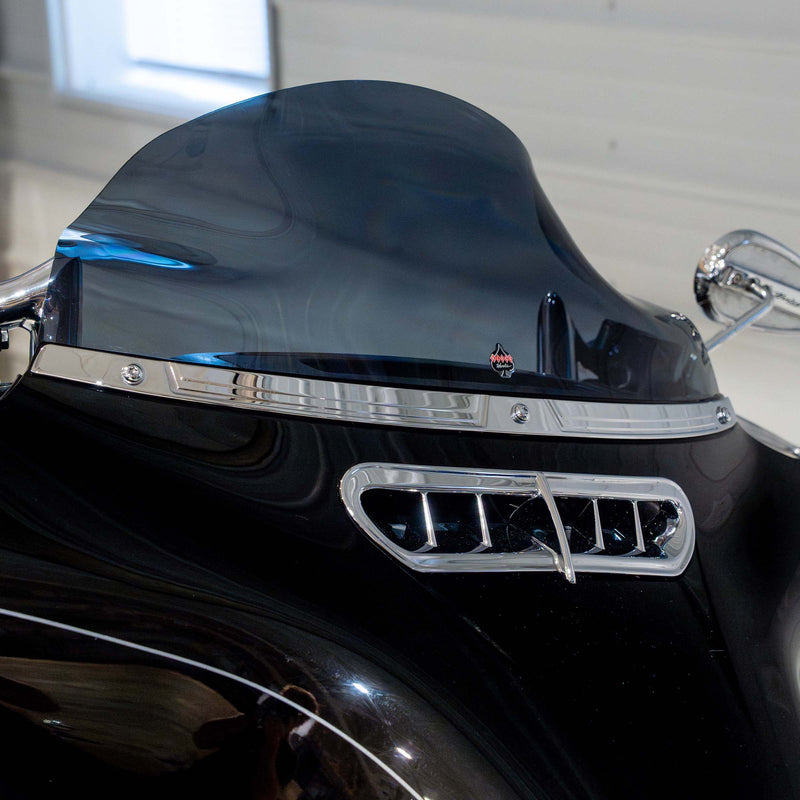 FLW style Windshield Trim for Harley-Davidson 2014-2025 FLH Motorcycles in Chrome(FLW - Chrome)