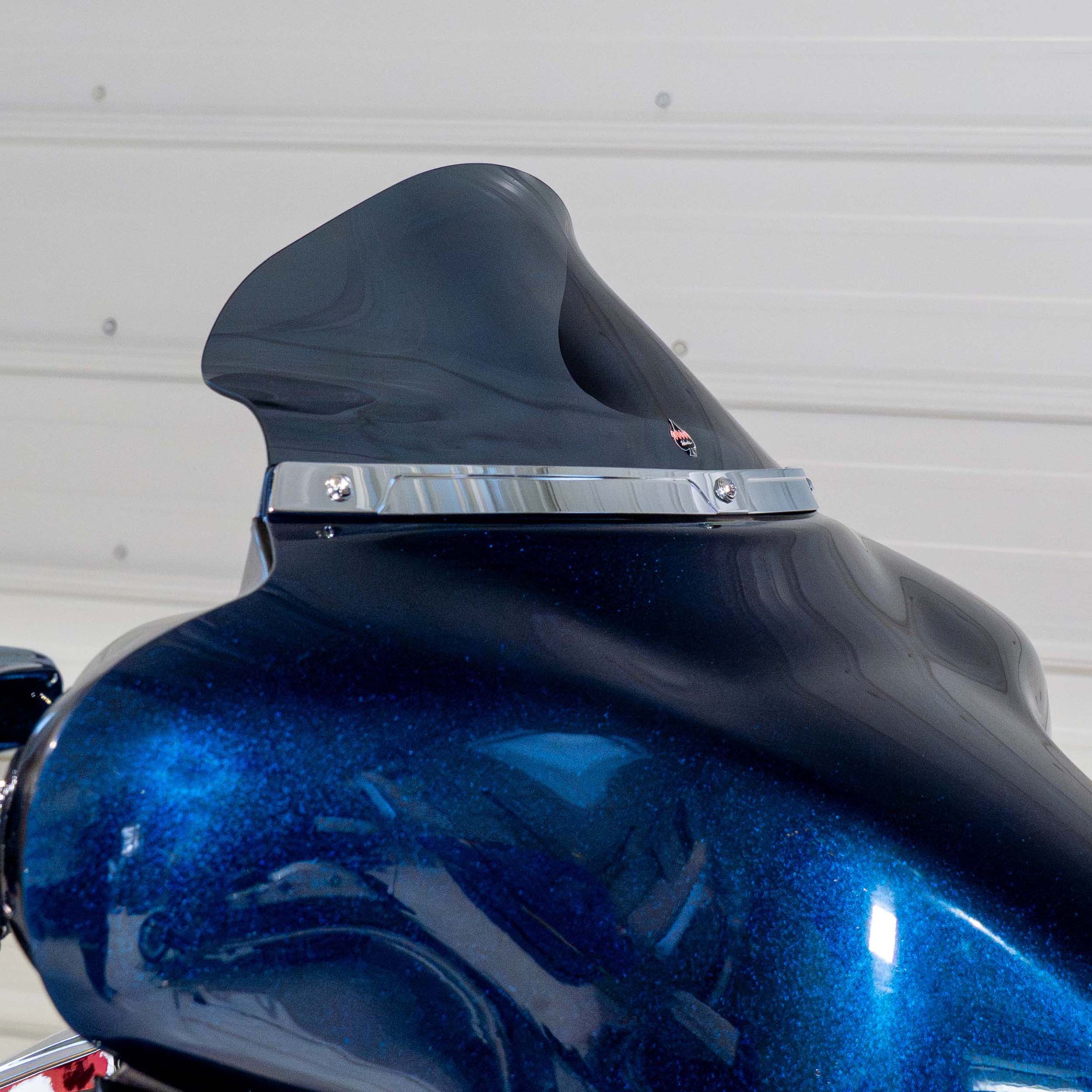 Landing style Windshield Trim for Harley-Davidson 1996-2013 FLH Motorcycles in Chrome(Landing - Chrome)